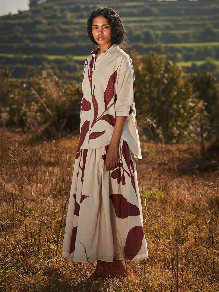 Burnt Sienna Top TOPS KHARA KAPAS