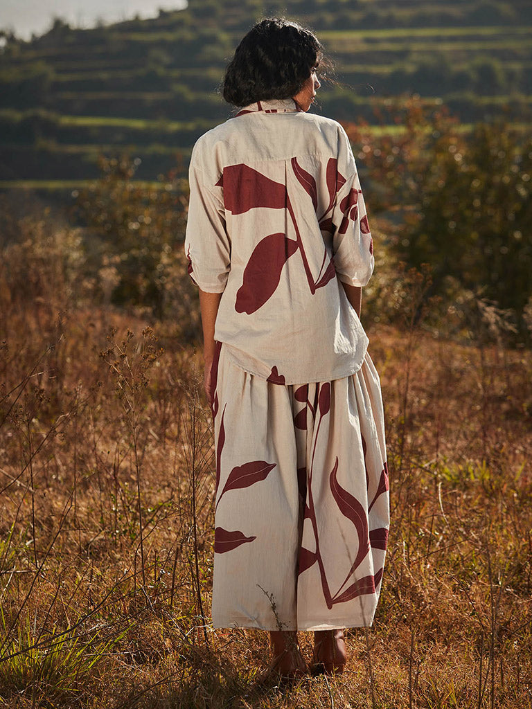 Burnt Sienna Top TOPS KHARA KAPAS