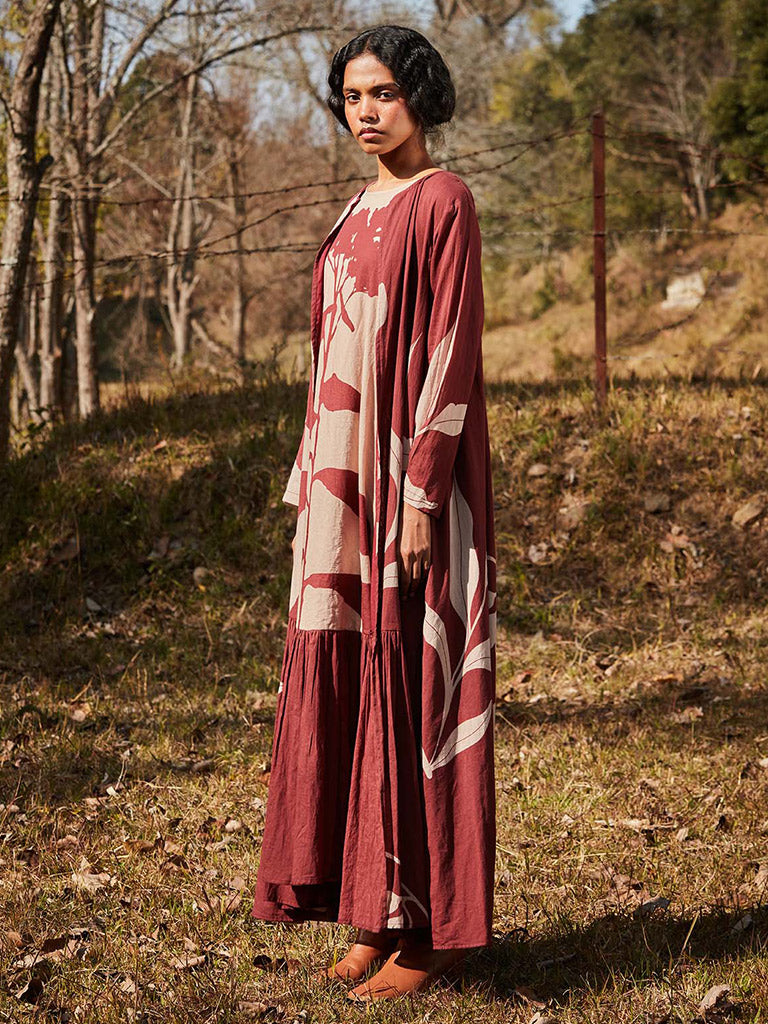 Cedar Floral Dress & Overlay Set SETS KHARA KAPAS