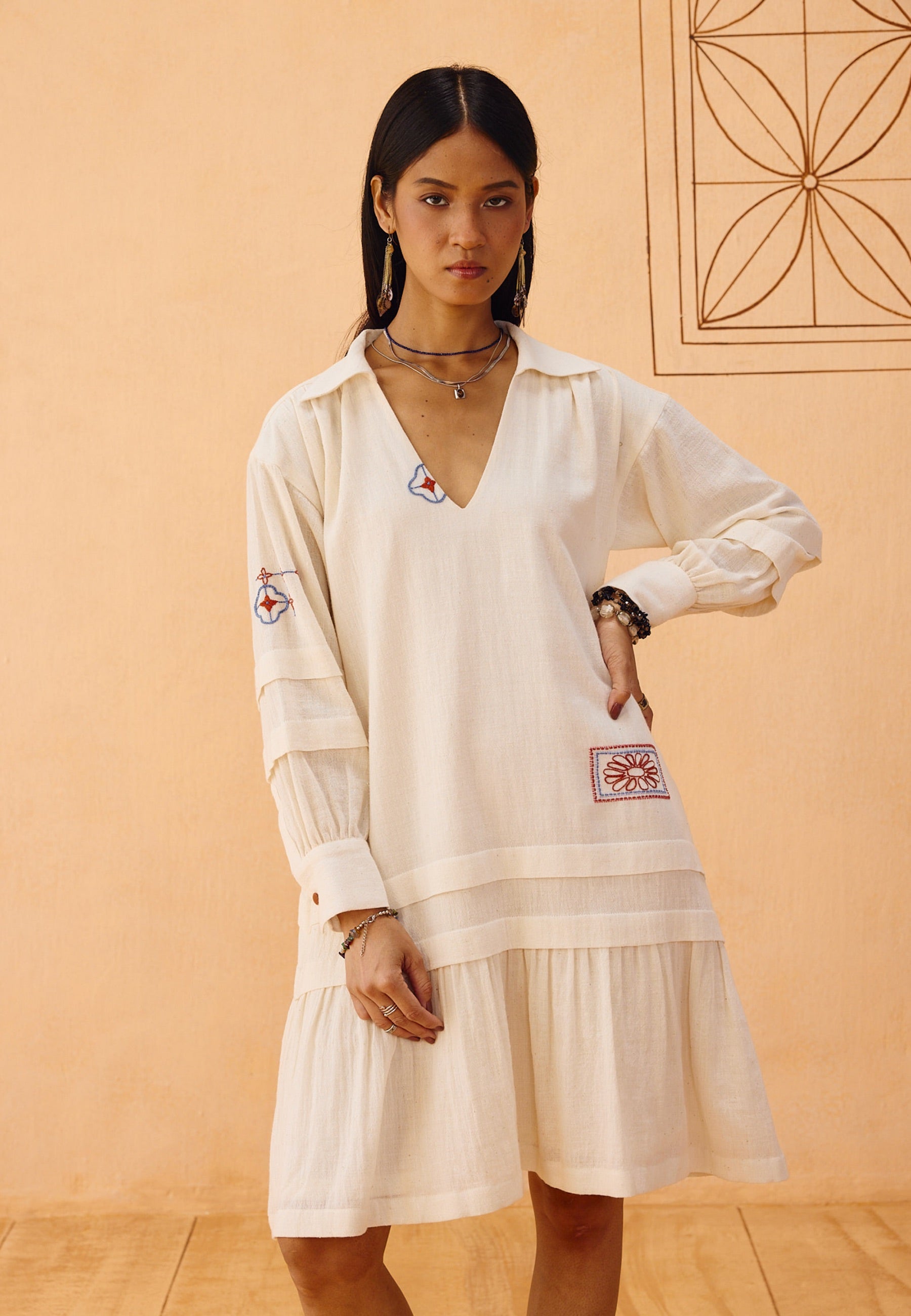Flower Frame Organic Cotton Dress DRESSES SUI