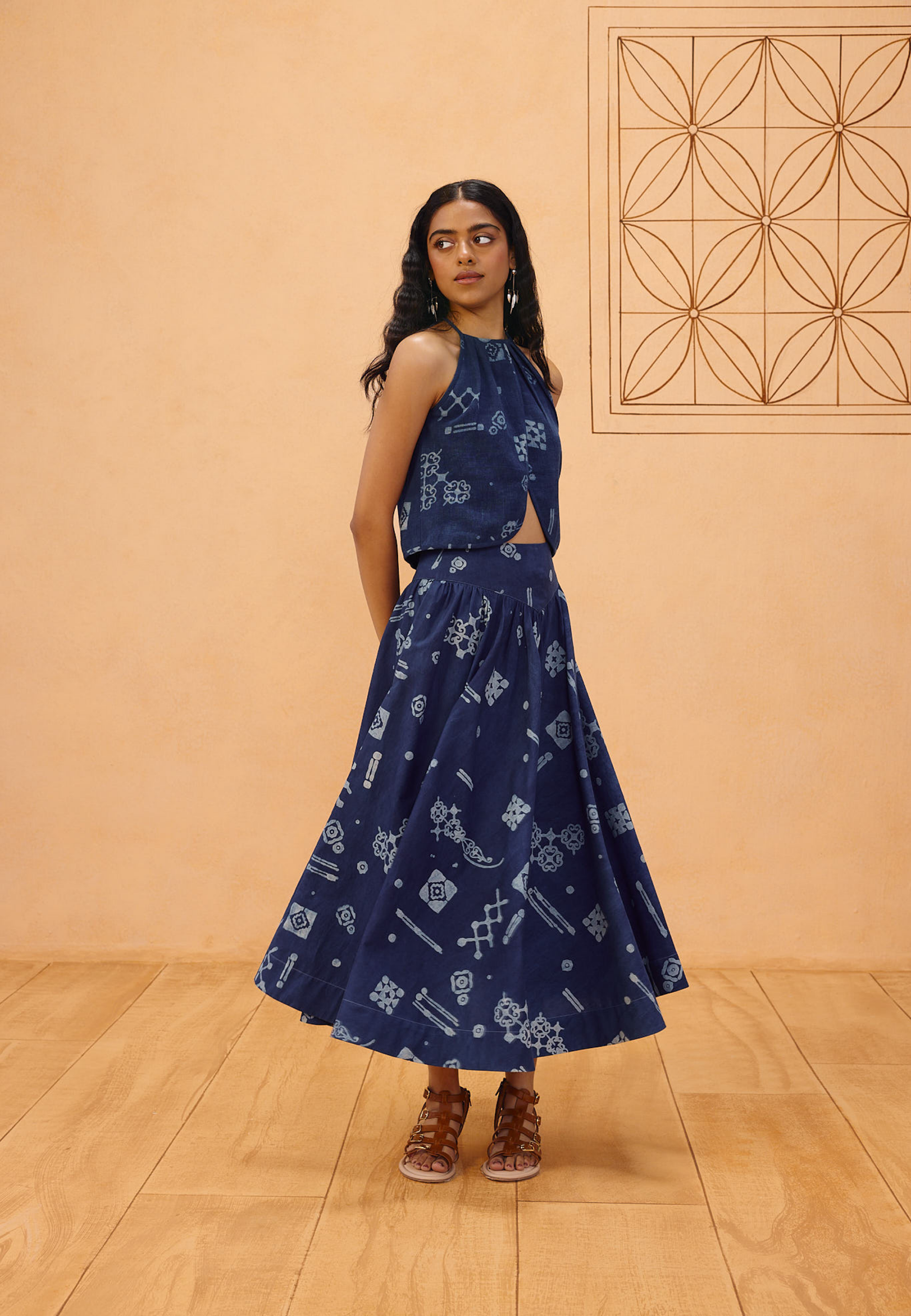 Garden Of Harmony Organic Cotton Maxi Skirt BOTTOMS SUI