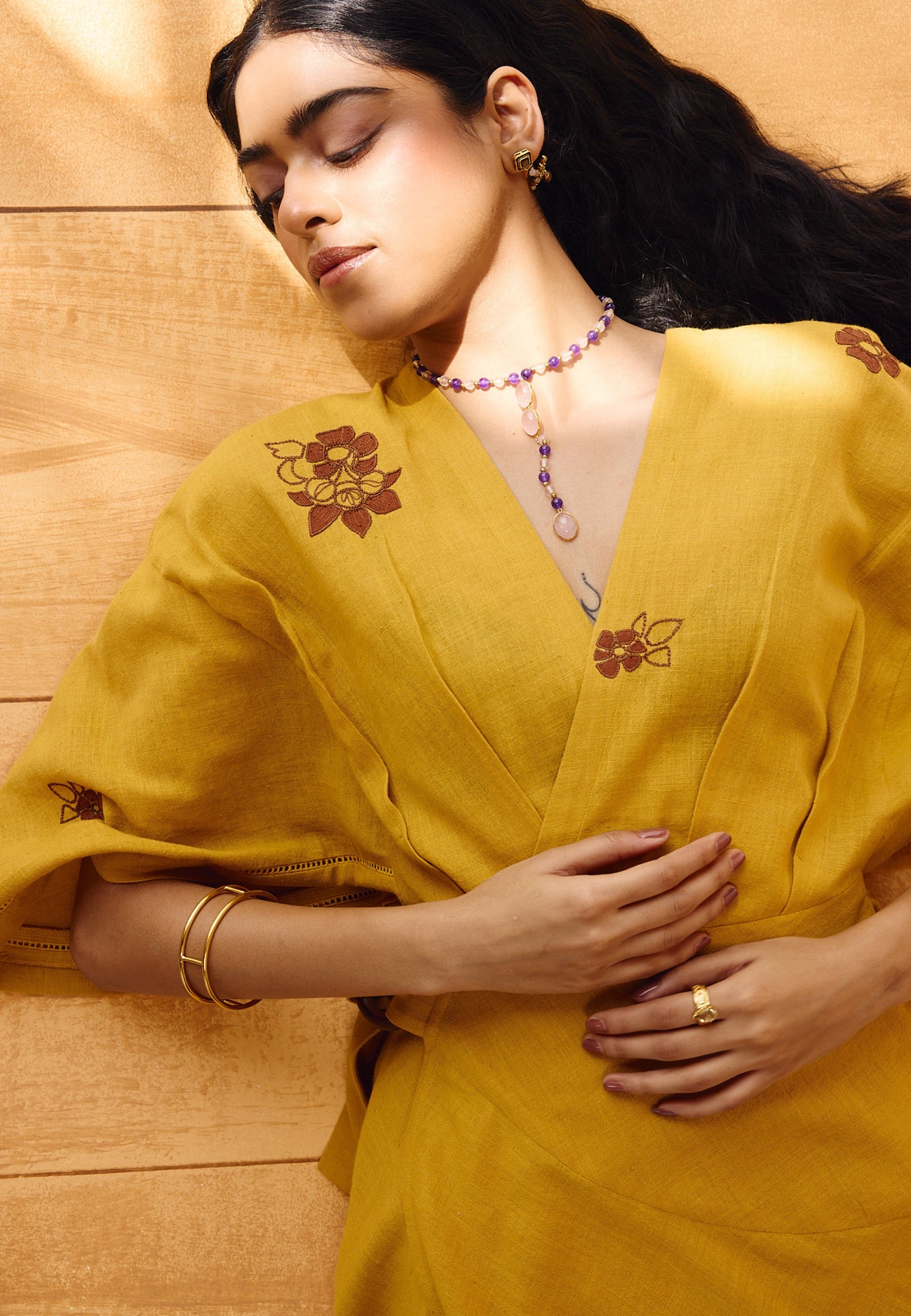 Glowing Garden Wrap Dress DRESSES SUI