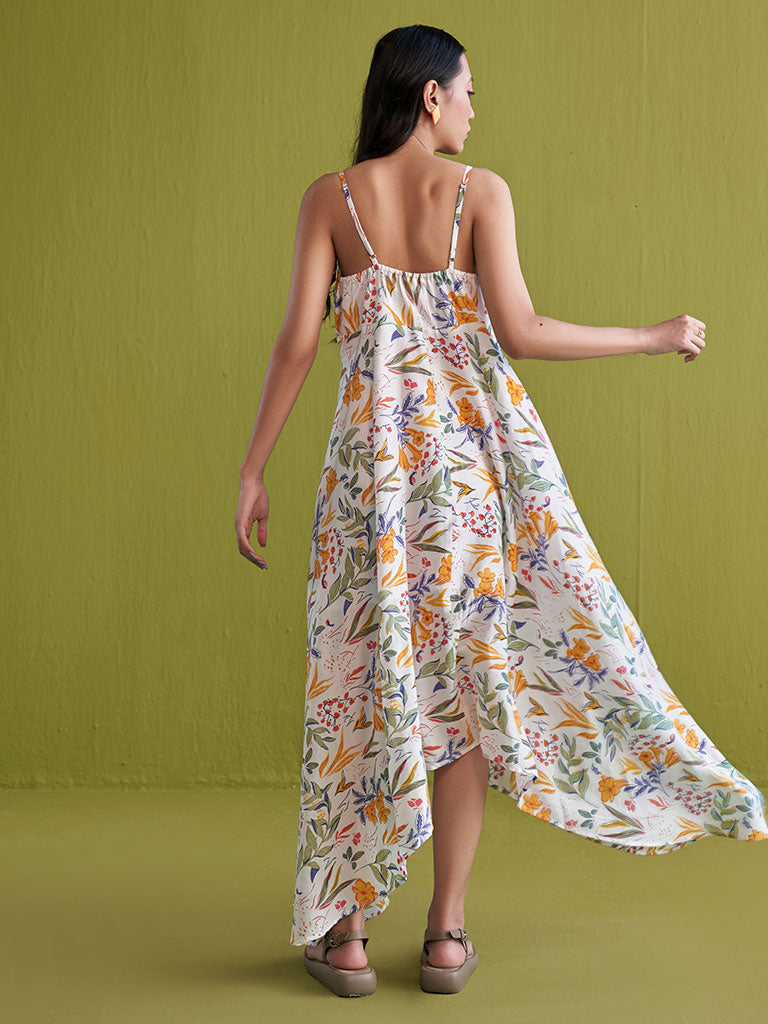 Golden Garden Lyocell Maxi Dress DRESSES SUI   