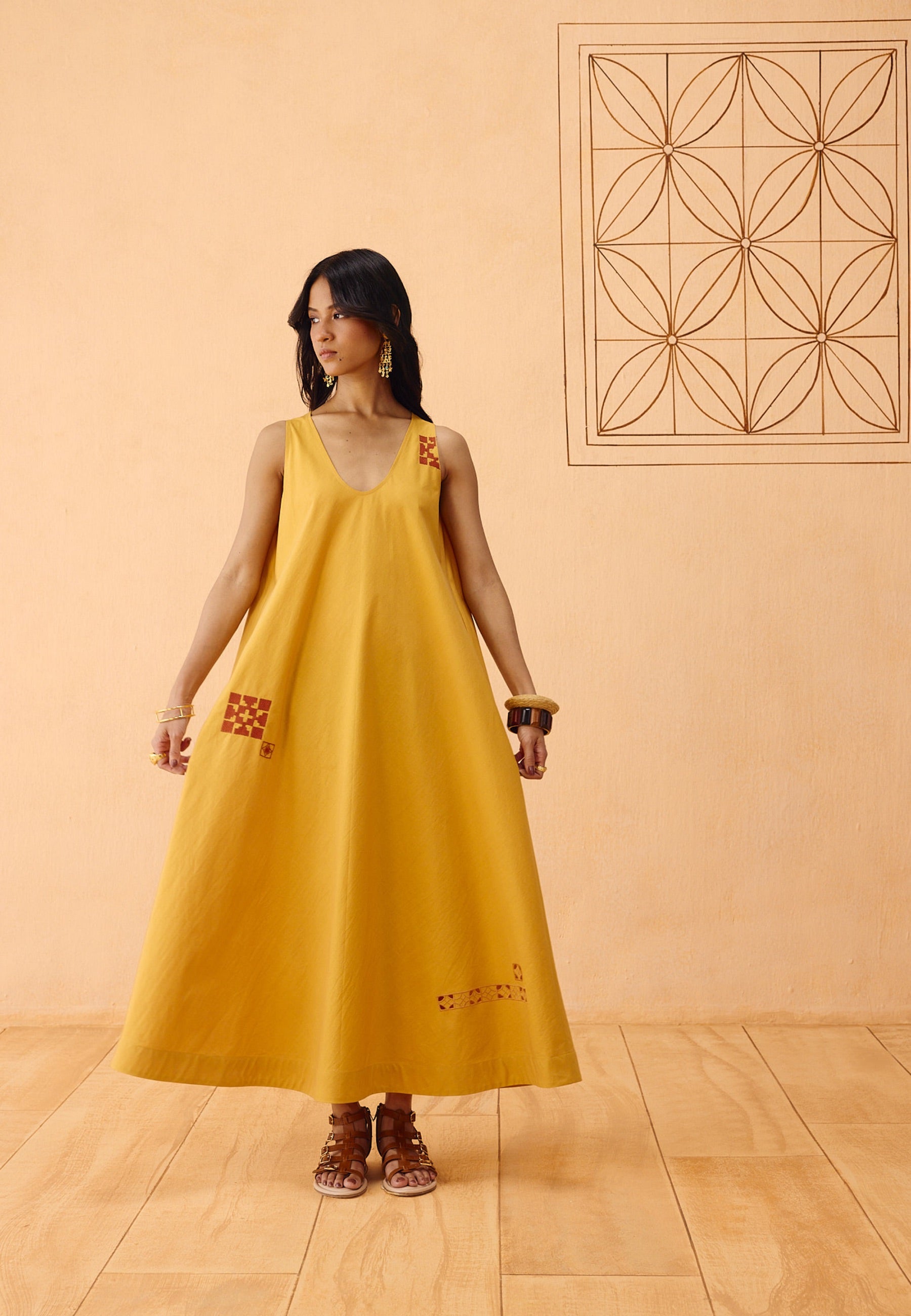 Golden Ghar Organic Cotton Maxi Dress DRESSES SUI