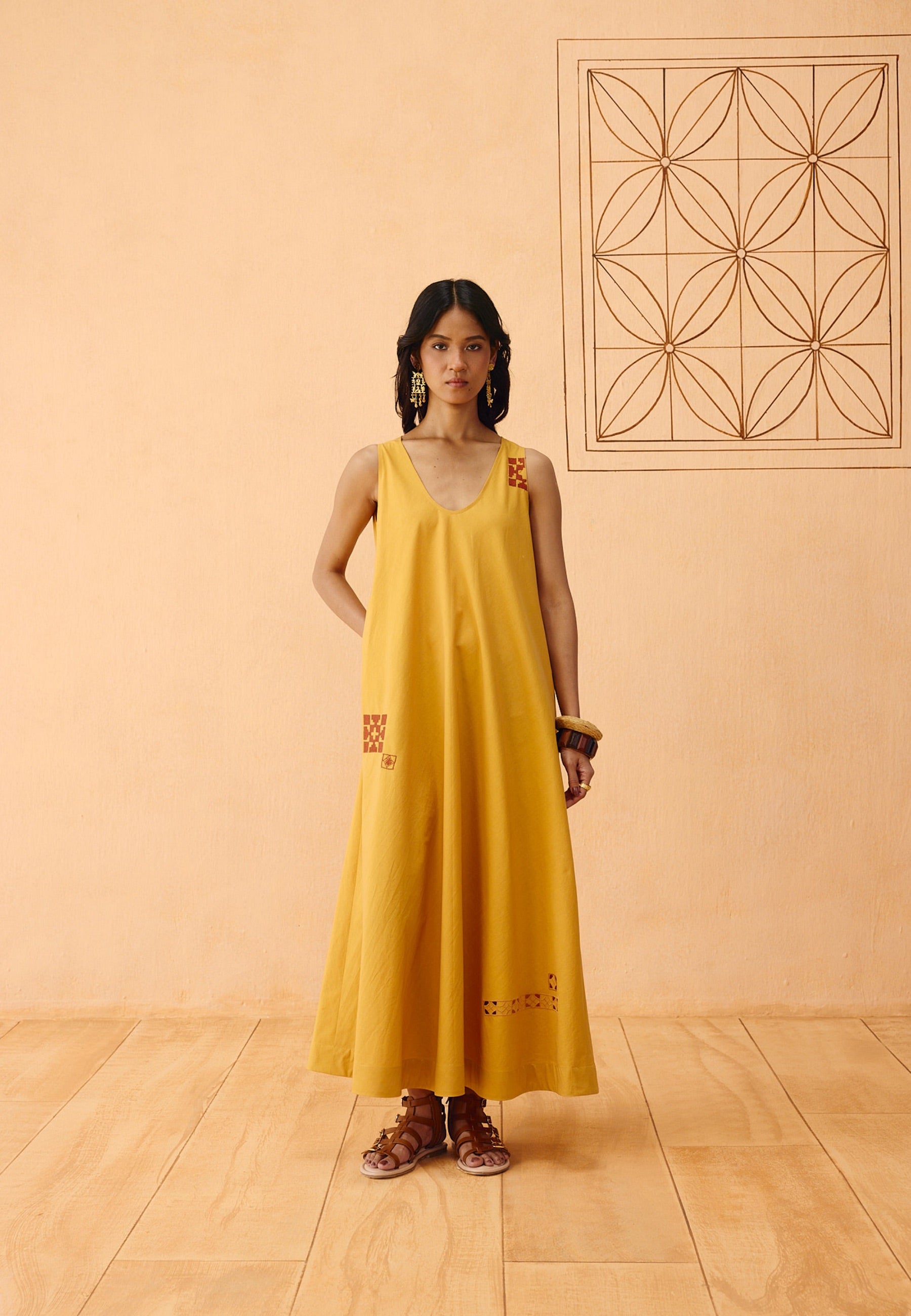 Golden Ghar Organic Cotton Maxi Dress DRESSES SUI