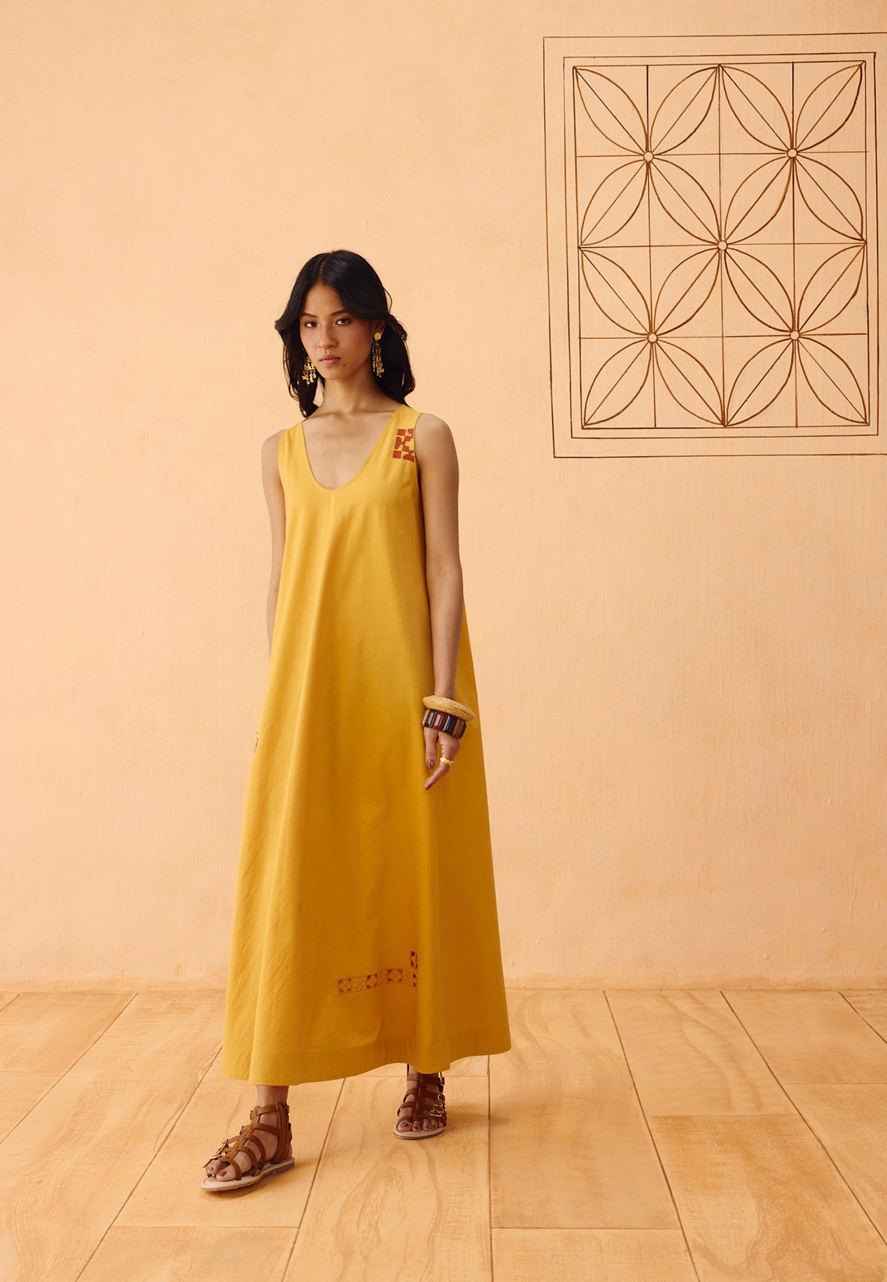 Golden Ghar Organic Cotton Maxi Dress DRESSES SUI