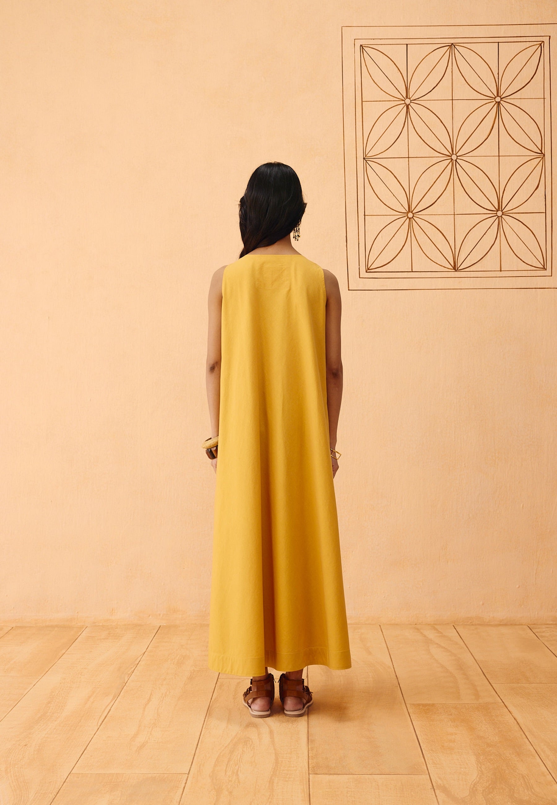 Golden Ghar Organic Cotton Maxi Dress DRESSES SUI