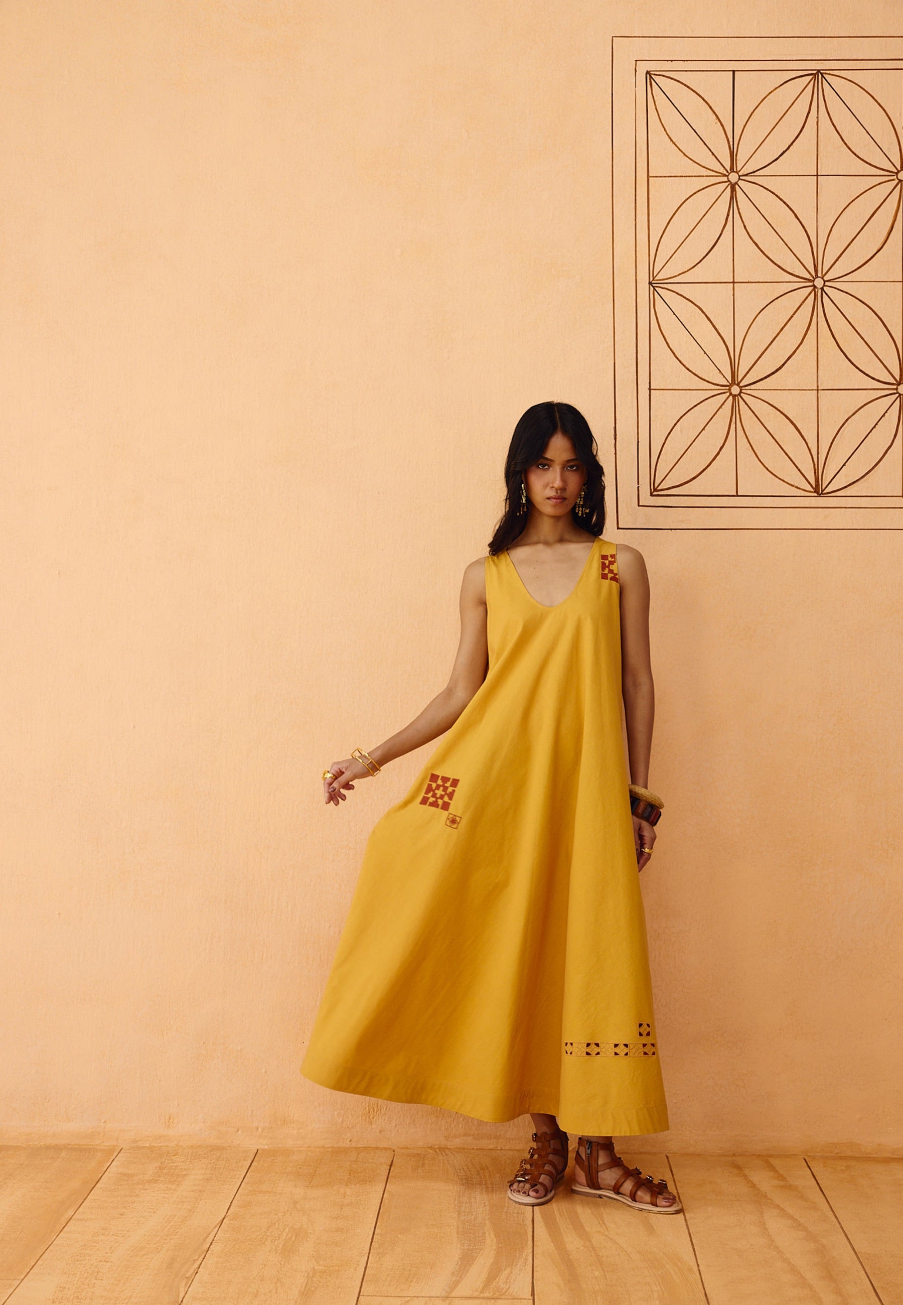 Golden Ghar Organic Cotton Maxi Dress DRESSES SUI