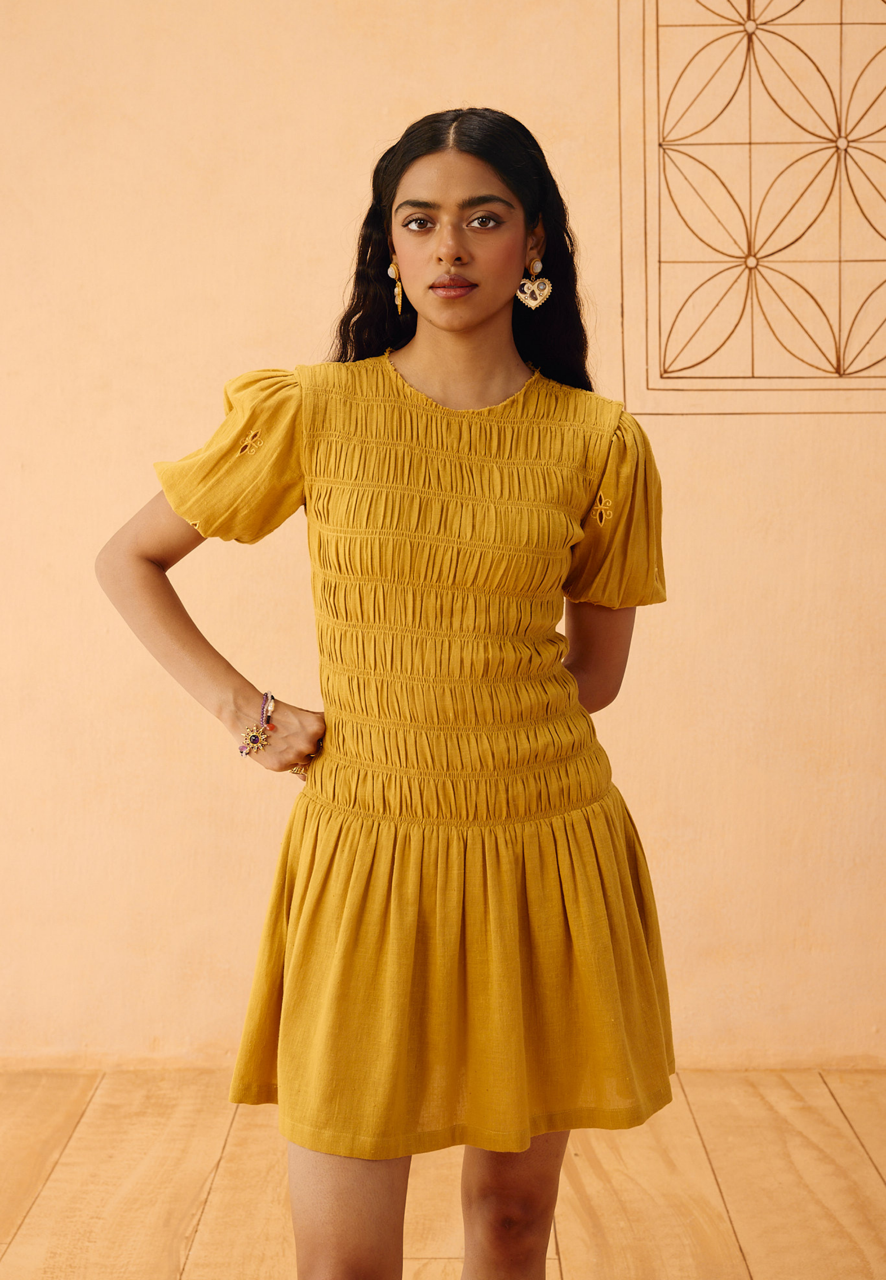 Golden Glow Kala Cotton Dress DRESSES SUI