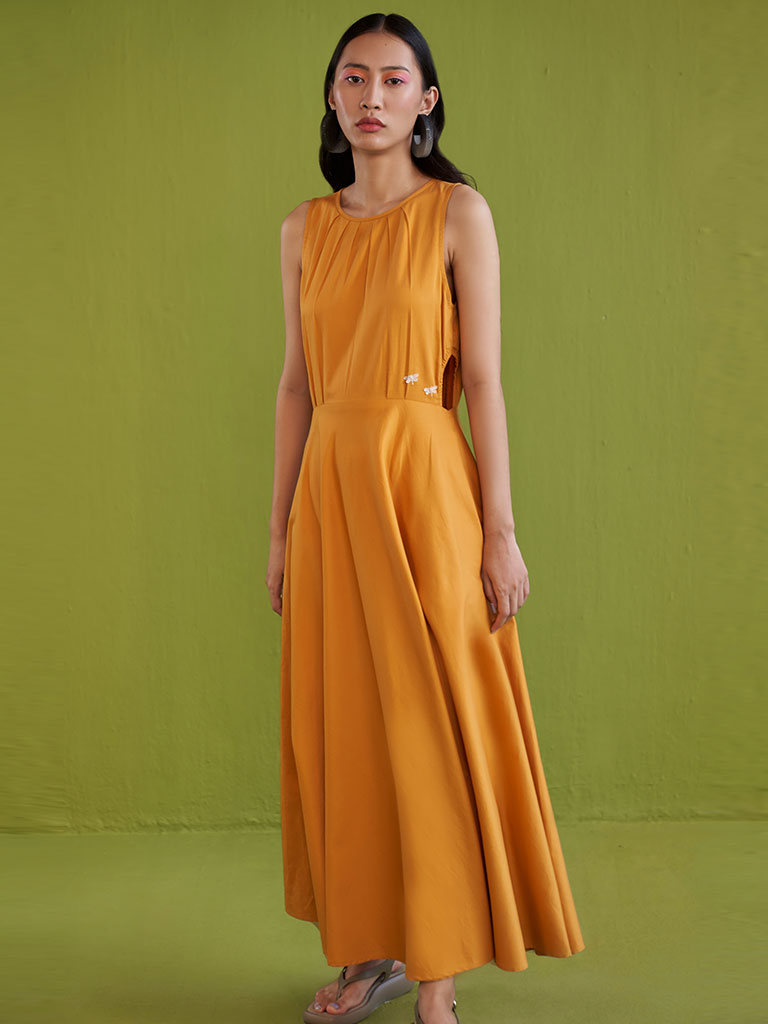 Golden Sunrise Maxi Dress DRESSES SUI   