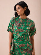 Green Fields Wrap Dress DRESSES SUI