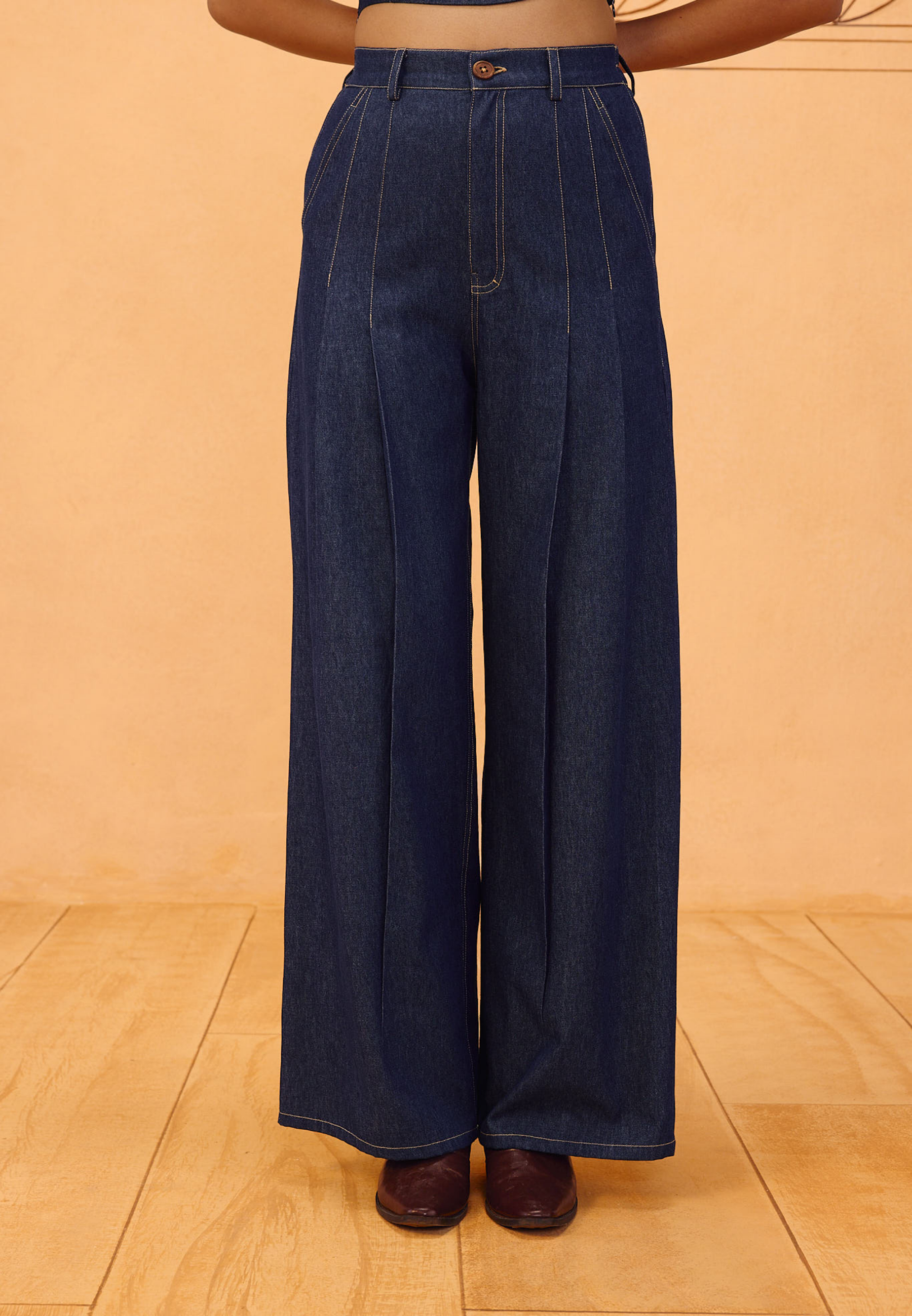 Heirloom Sustainable Denim Pleated Jeans BOTTOMS SUI