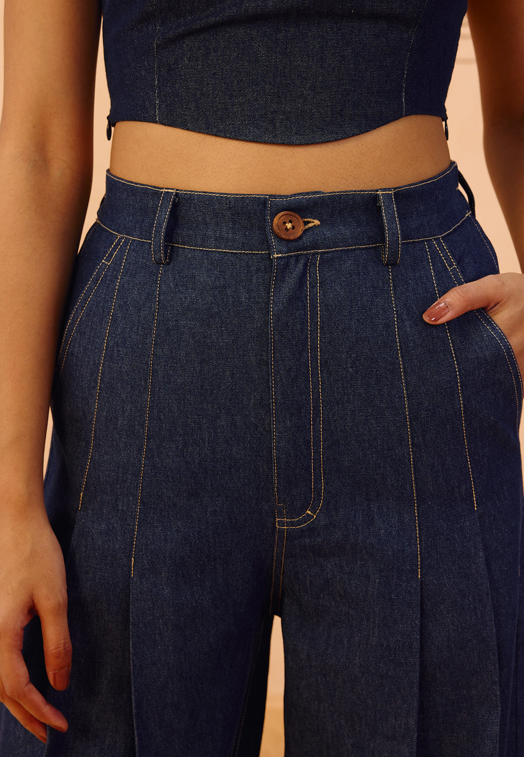 Heirloom Sustainable Denim Pleated Jeans BOTTOMS SUI