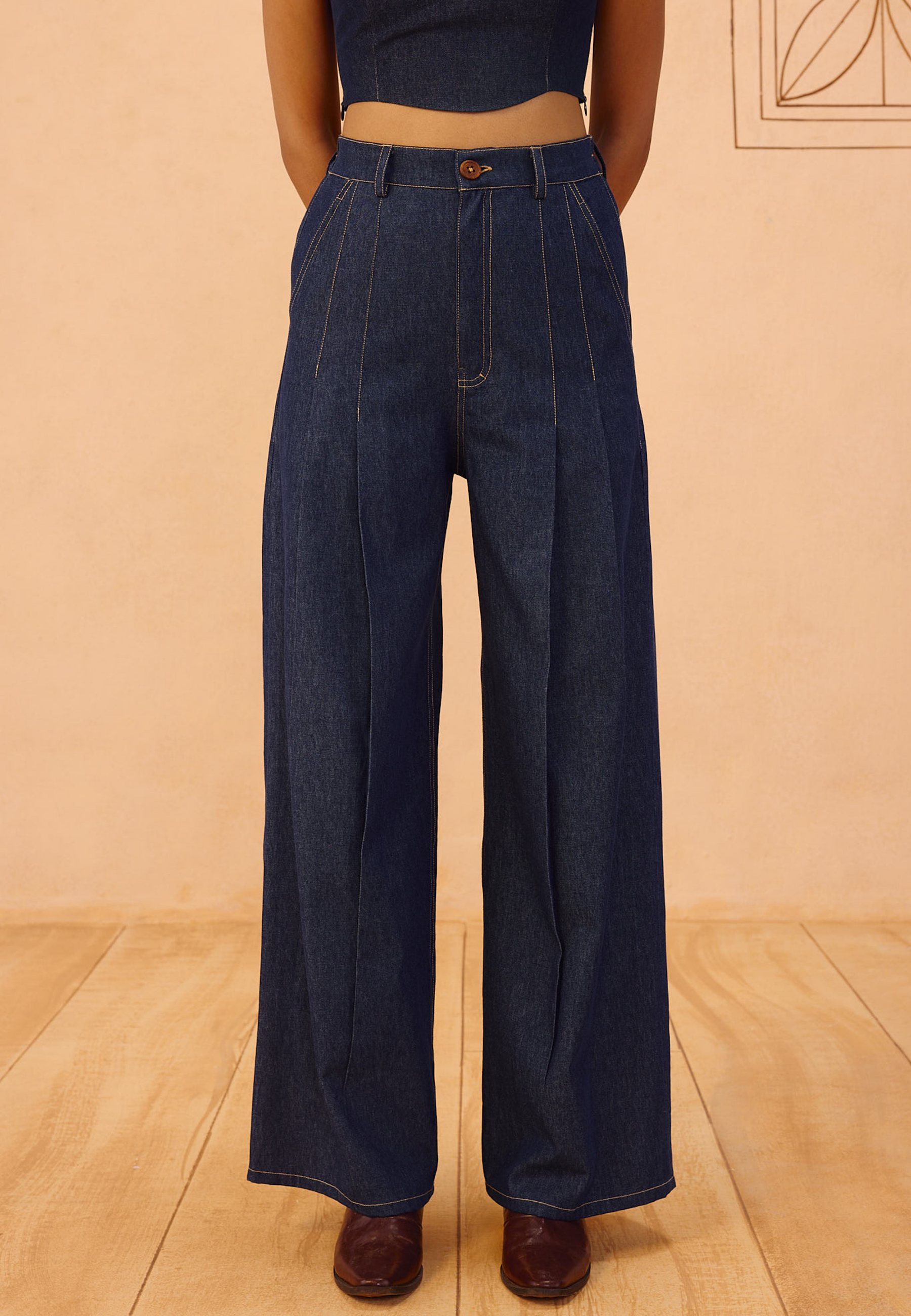 Heirloom Sustainable Denim Pleated Jeans BOTTOMS SUI