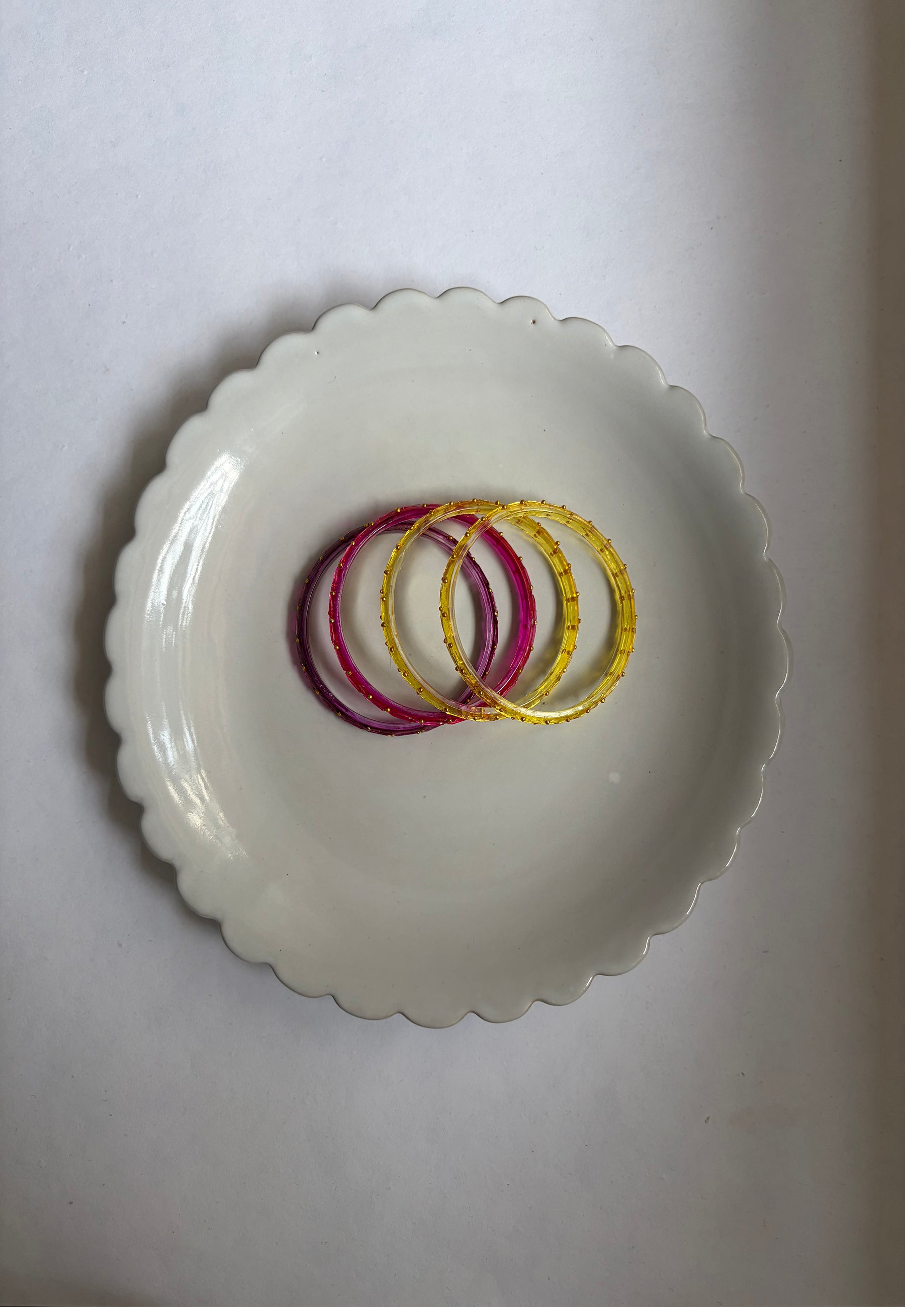 Arm Candy Pink & Yellow Bangle Set ACCESSORIES IKKIVI