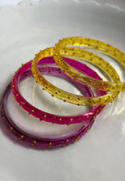 Arm Candy Pink & Yellow Bangle Set ACCESSORIES IKKIVI