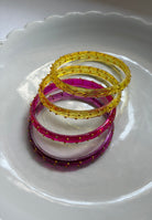 Arm Candy Pink & Yellow Bangle Set ACCESSORIES IKKIVI