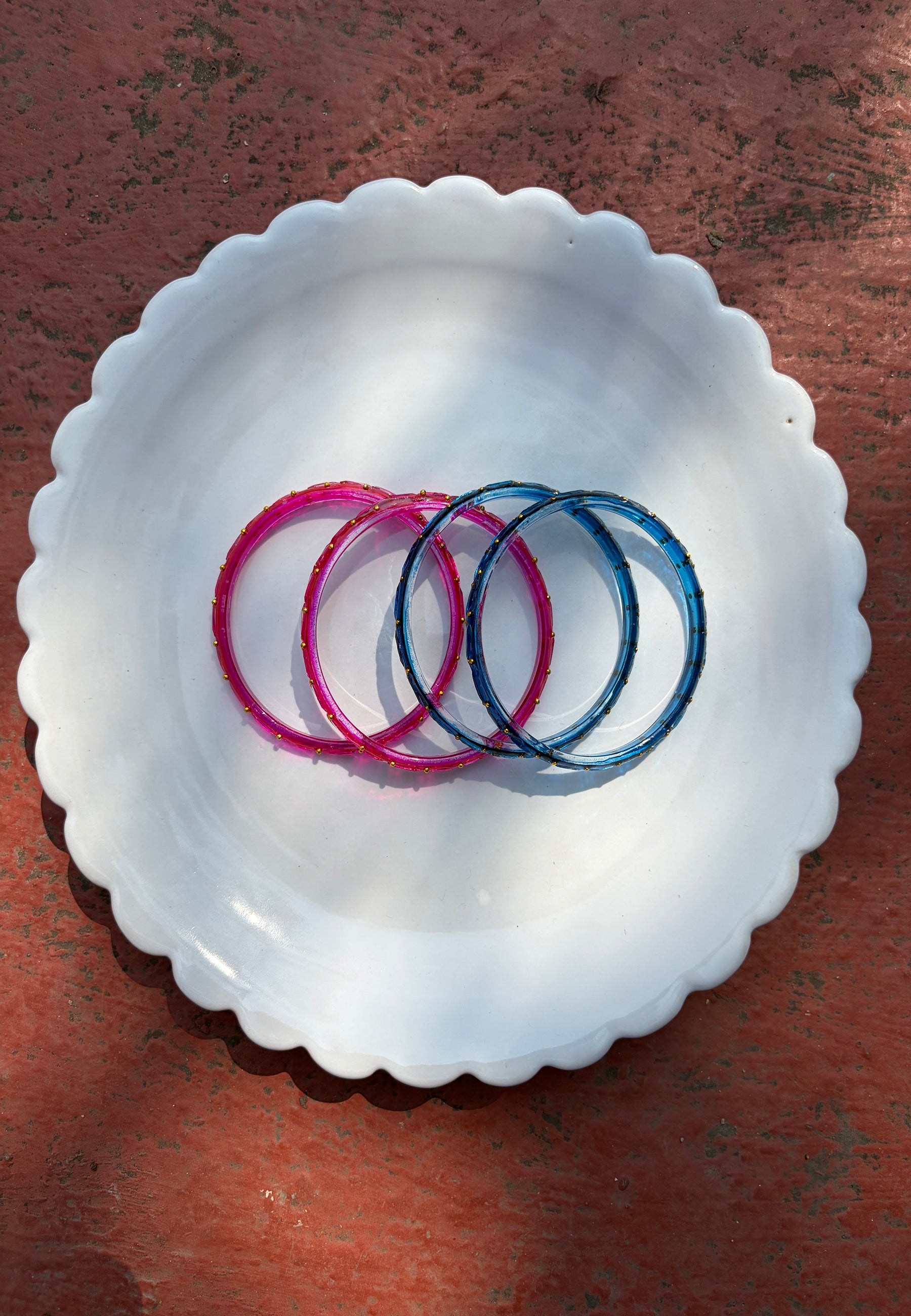 Arm Candy Pink & Blue Bangle Set ACCESSORIES IKKIVI