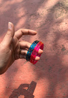 Arm Candy Pink & Blue Bangle Set ACCESSORIES IKKIVI