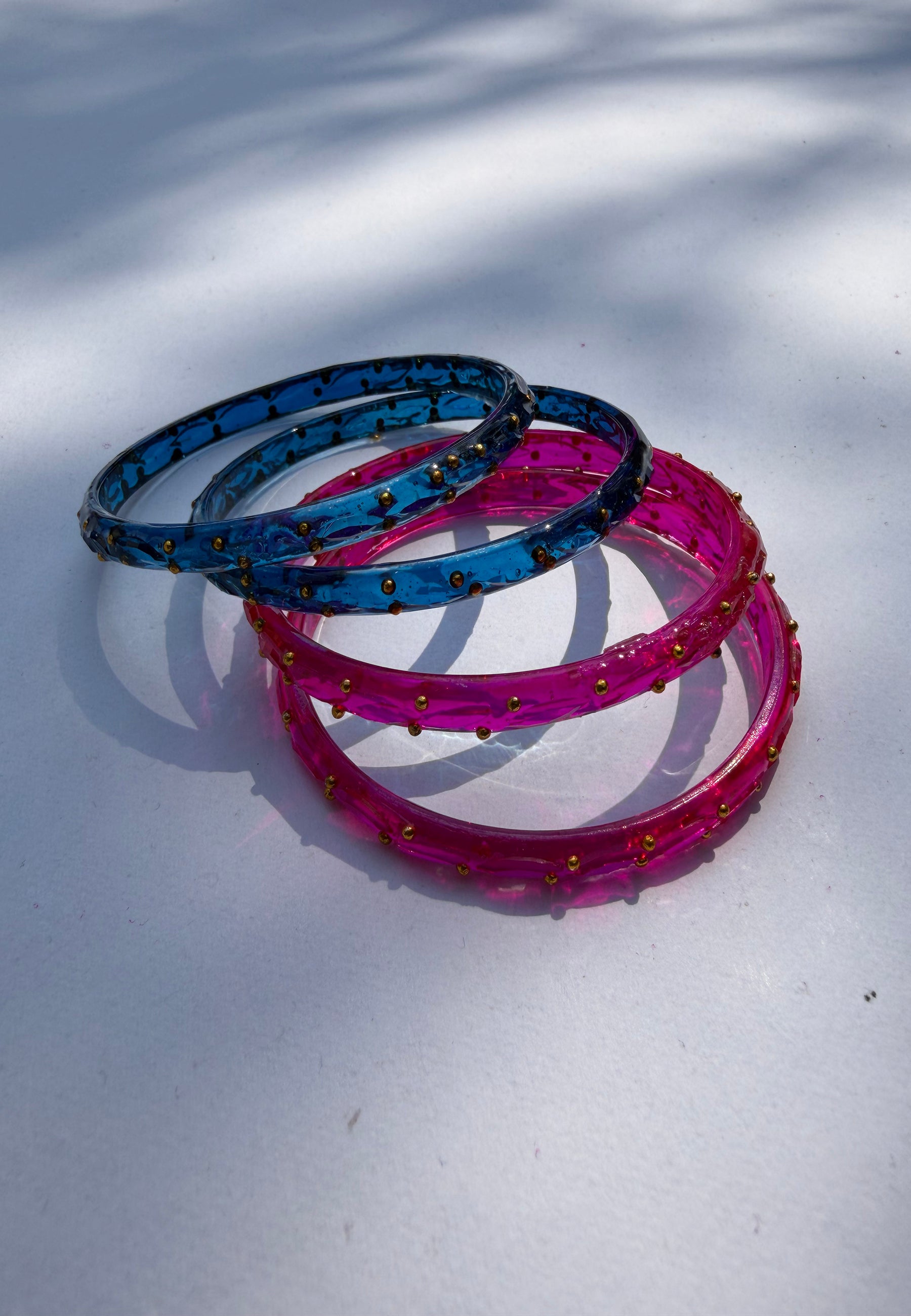 Arm Candy Pink & Blue Bangle Set ACCESSORIES IKKIVI