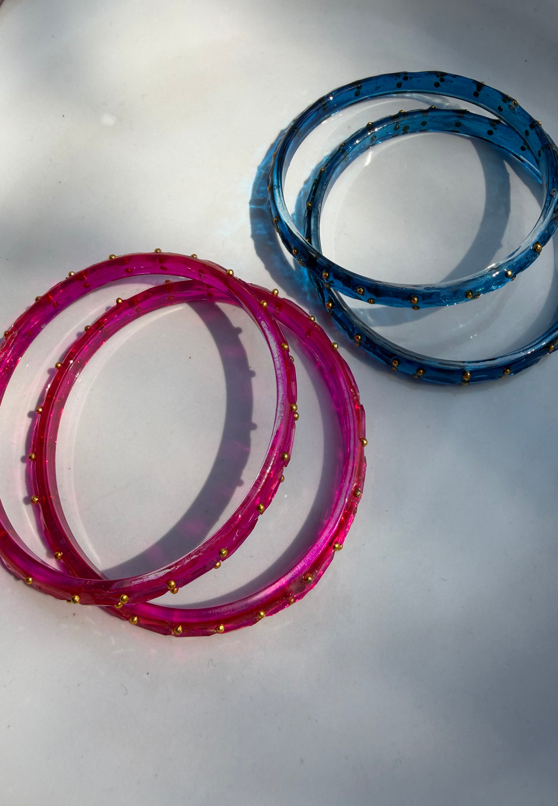 Arm Candy Pink & Blue Bangle Set ACCESSORIES IKKIVI