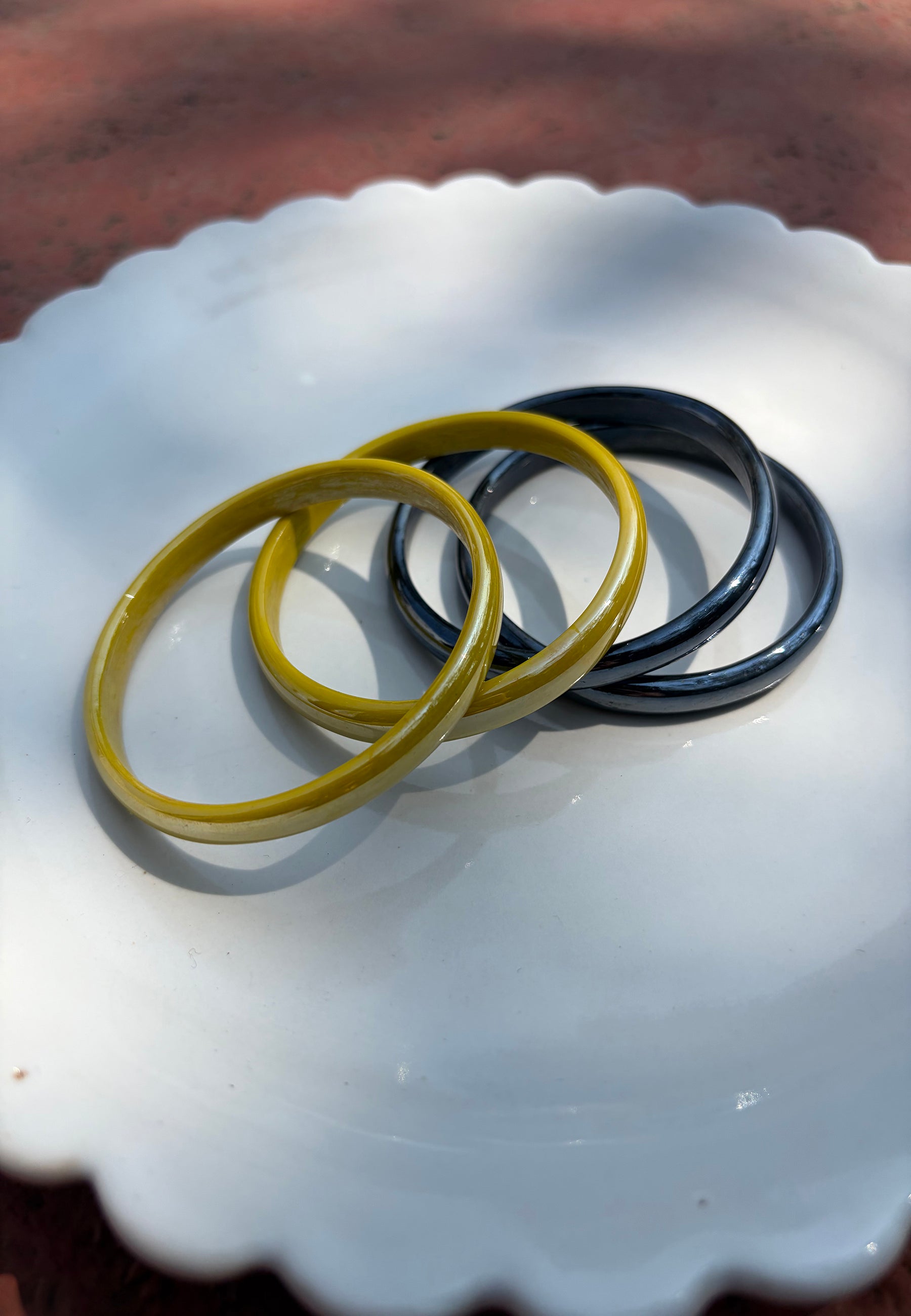Candyman Yellow and Black Bangle Set ACCESSORIES IKKIVI