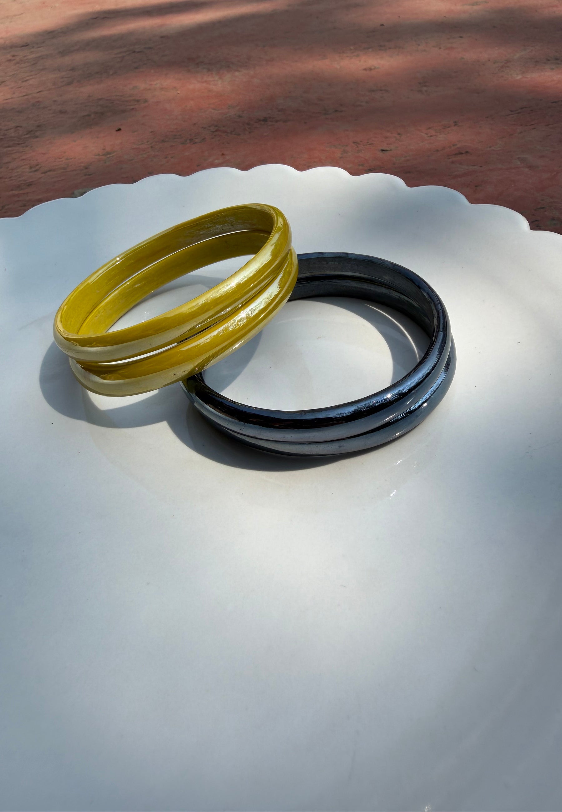 Candyman Yellow and Black Bangle Set ACCESSORIES IKKIVI