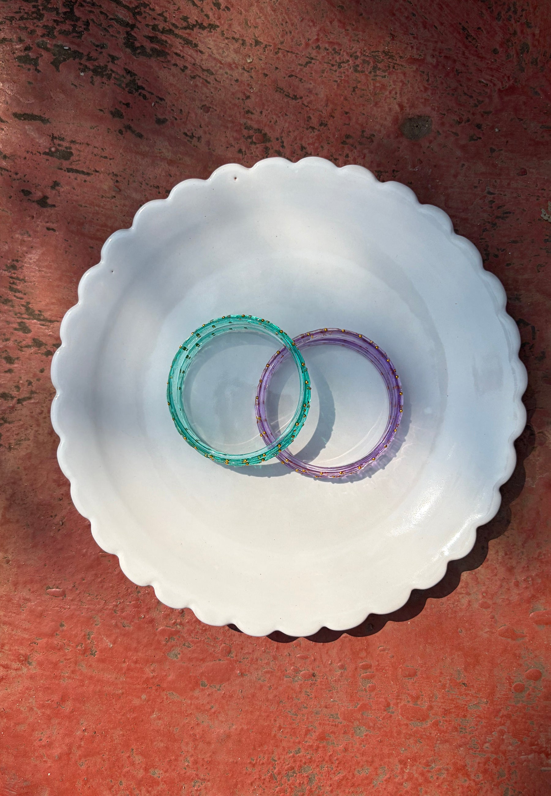 Arm Candy Sea Green & Lavender Bangle Set ACCESSORIES IKKIVI