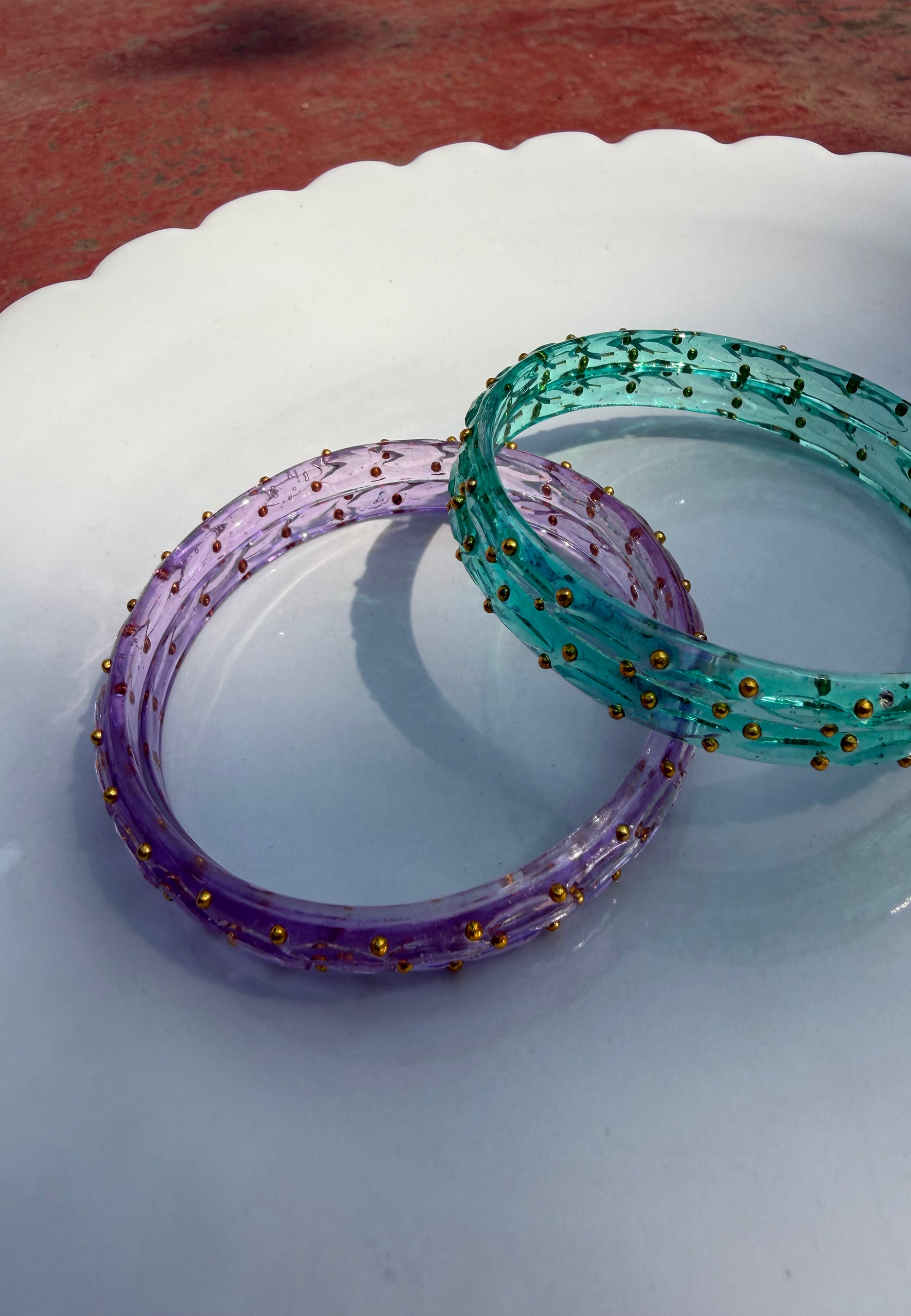 Arm Candy Sea Green & Lavender Bangle Set ACCESSORIES IKKIVI