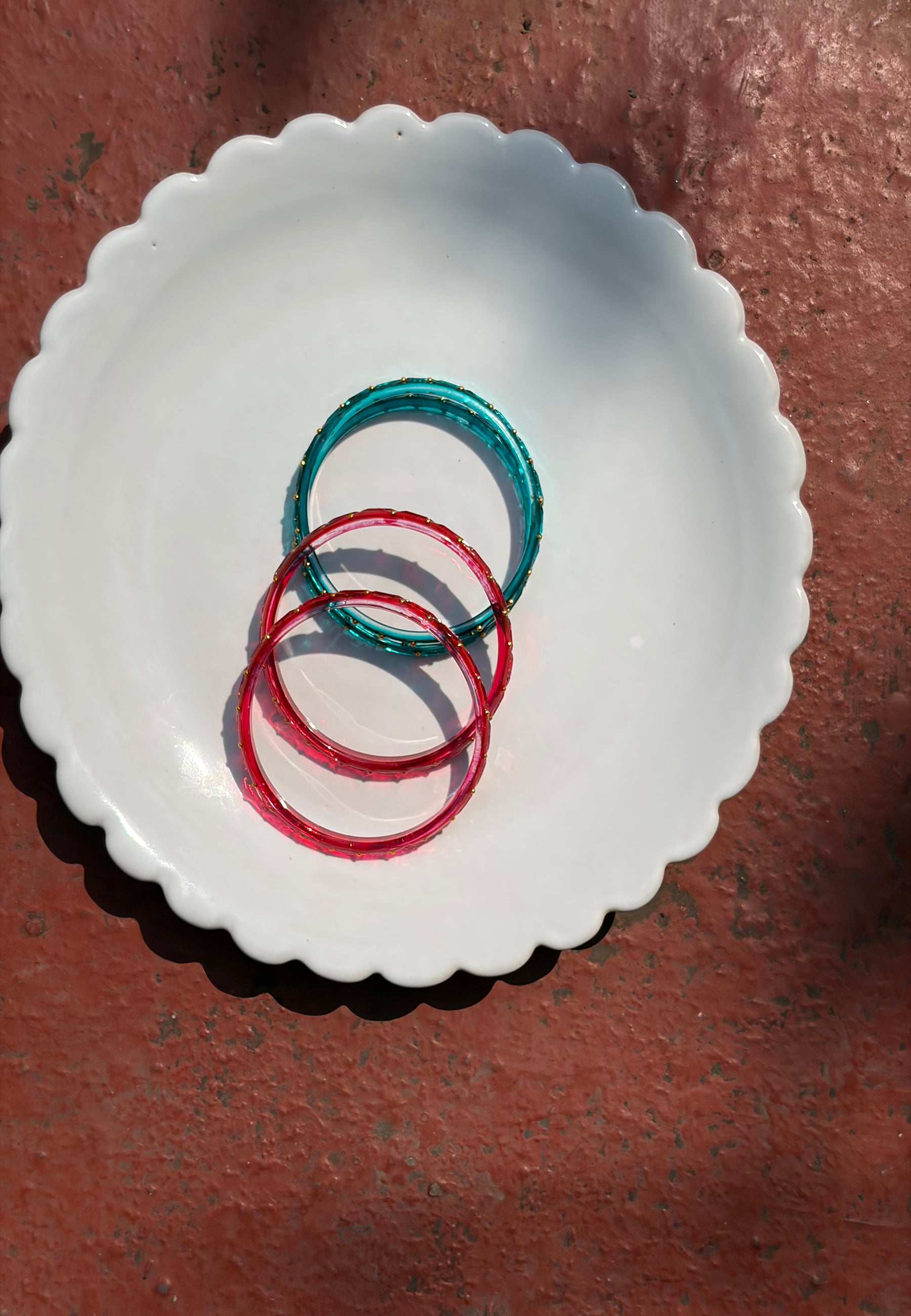 Arm Candy Red & Blue Bangle Set ACCESSORIES IKKIVI