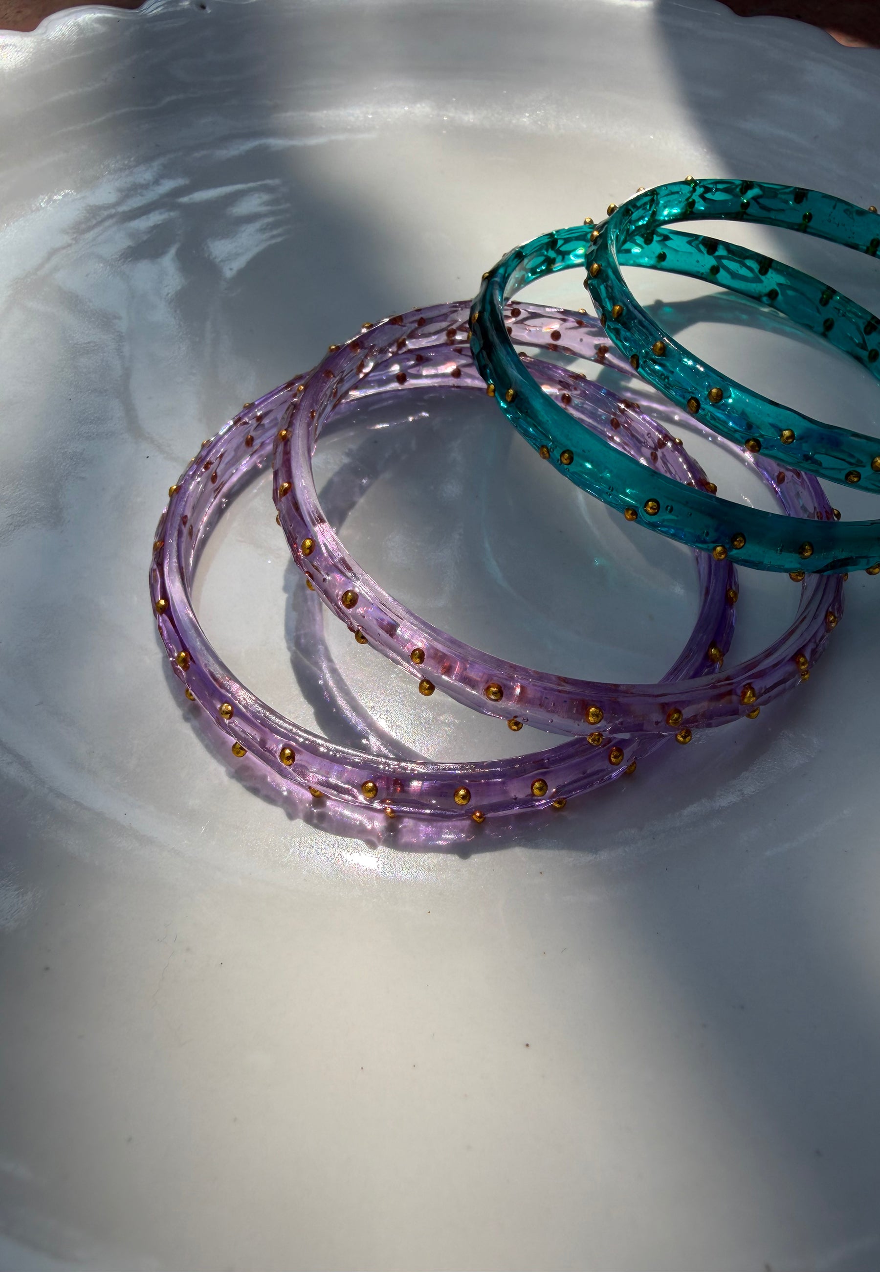 Arm Candy Lavender & Blue Bangle Set ACCESSORIES IKKIVI