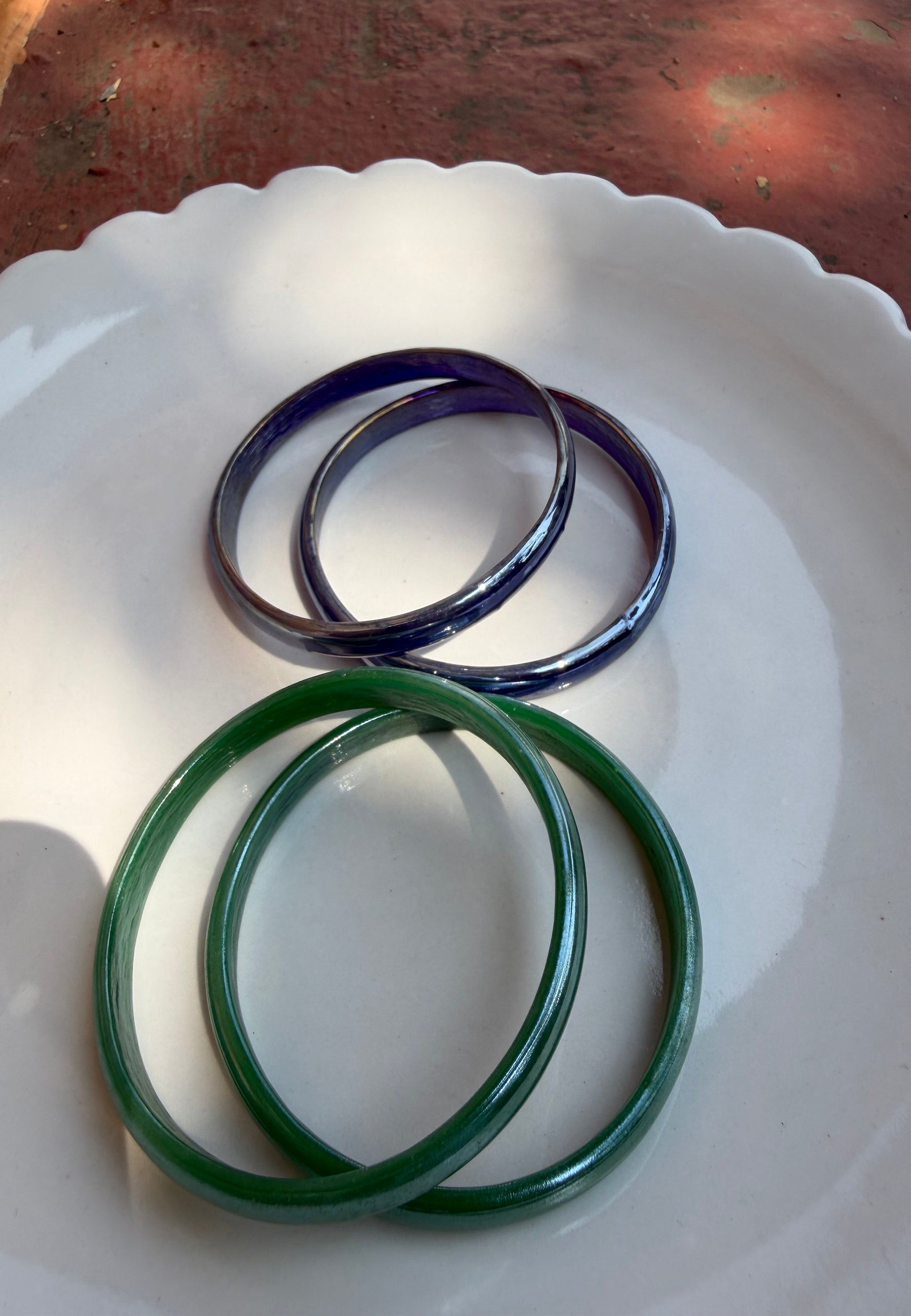 Candyman Green and Deep Blue Bangle Set ACCESSORIES IKKIVI