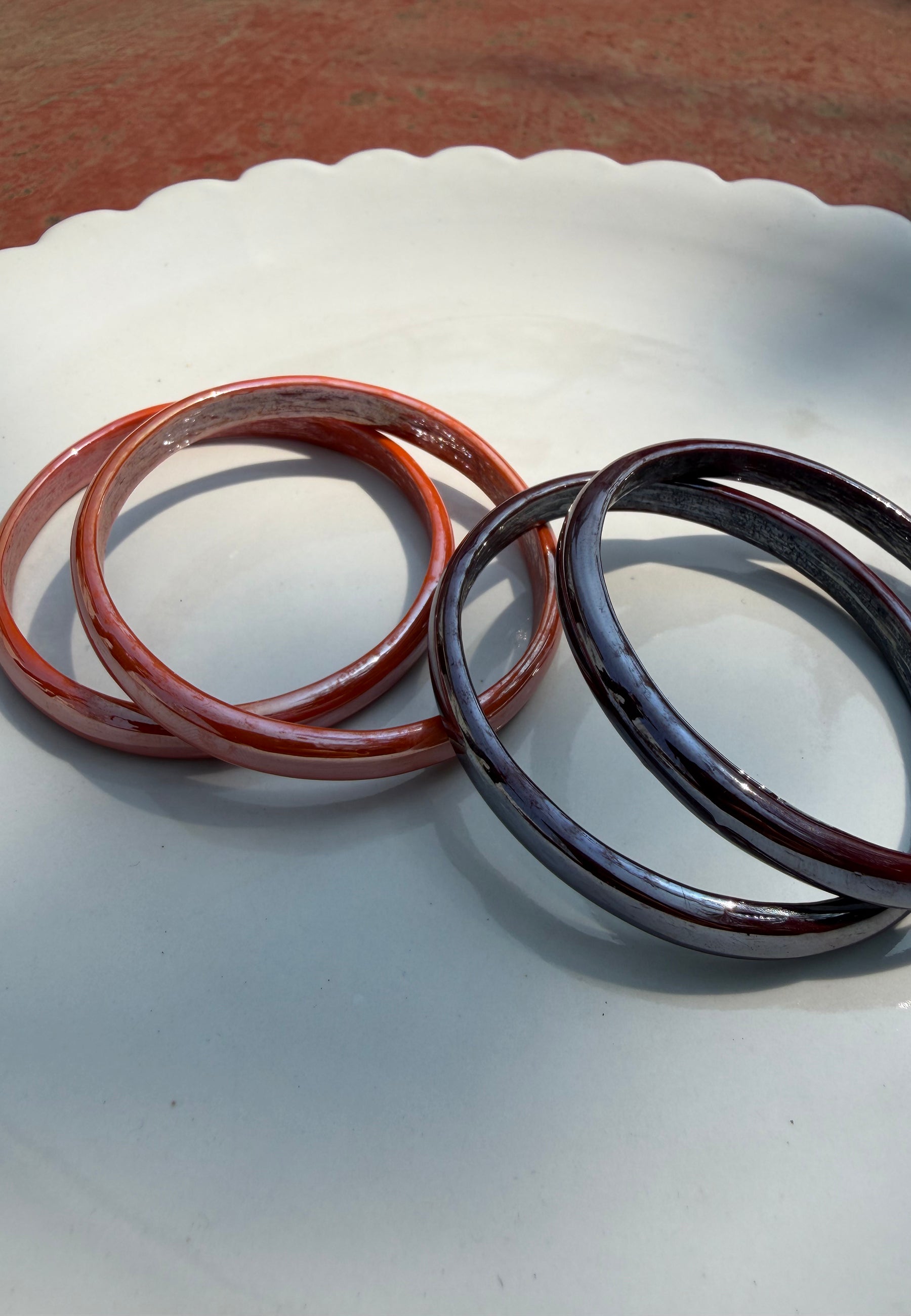 Candyman Orange & Brown Bangle Set ACCESSORIES IKKIVI