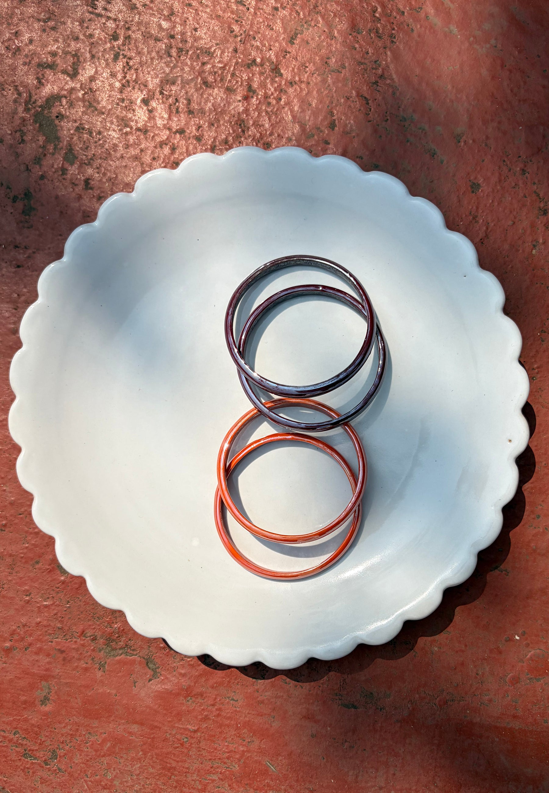 Candyman Orange & Brown Bangle Set ACCESSORIES IKKIVI