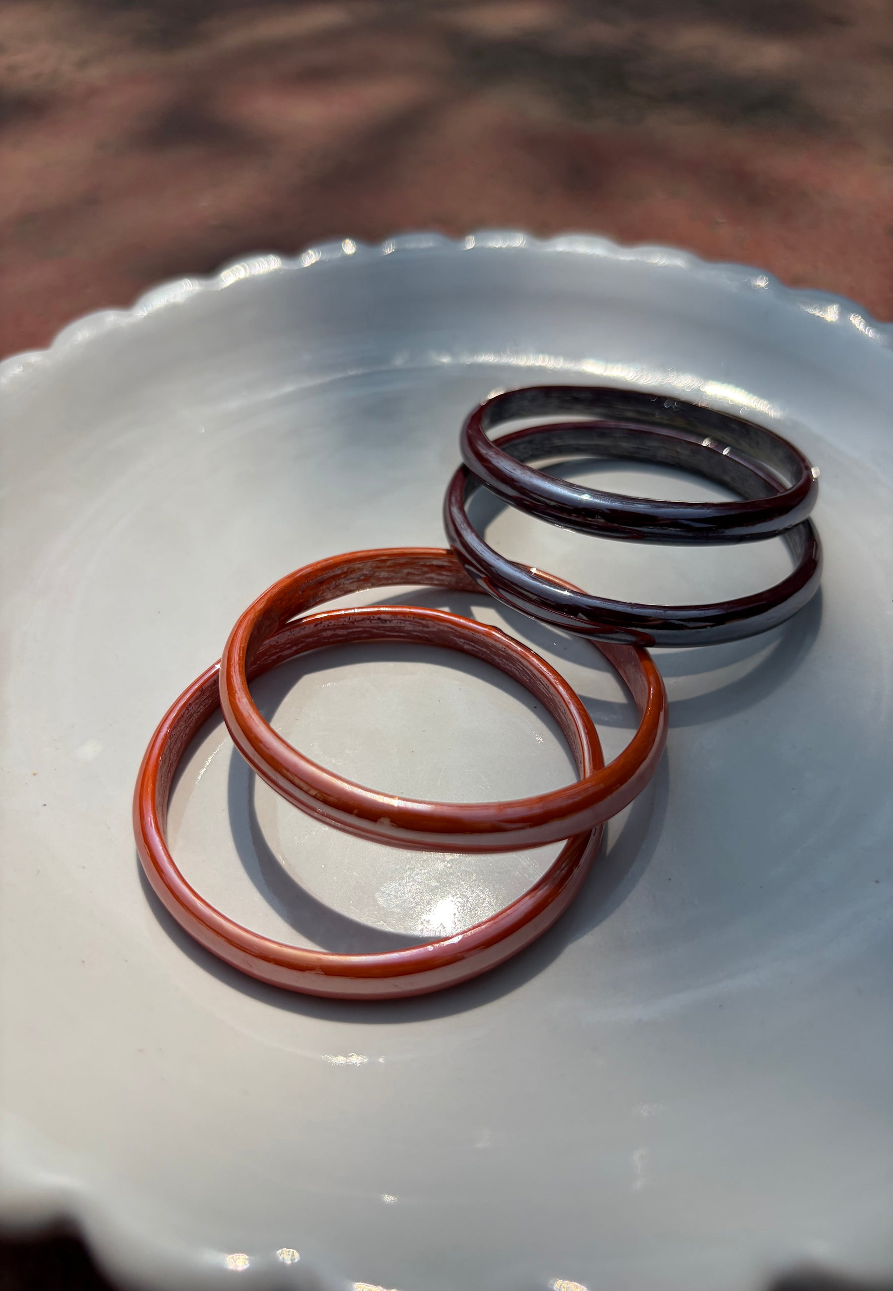 Candyman Orange & Brown Bangle Set ACCESSORIES IKKIVI