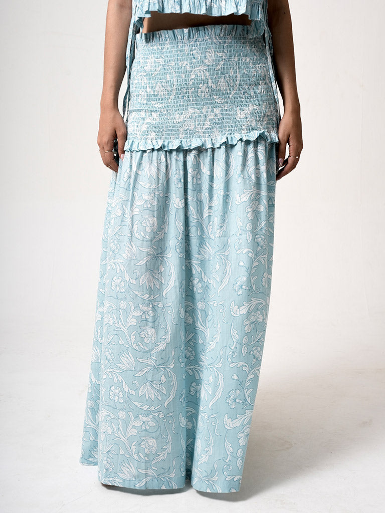 Leia Blue Skirt BOTTOMS IKKIVI