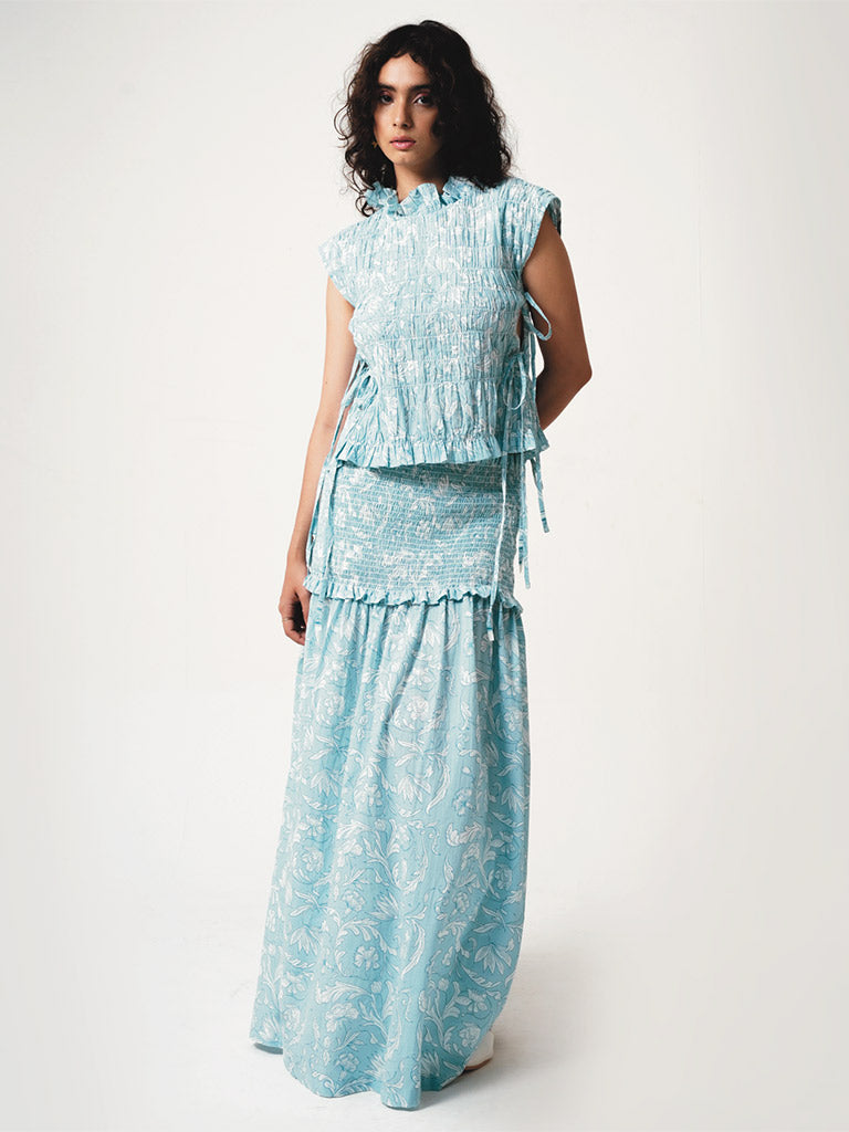 Leia Blue Skirt BOTTOMS IKKIVI