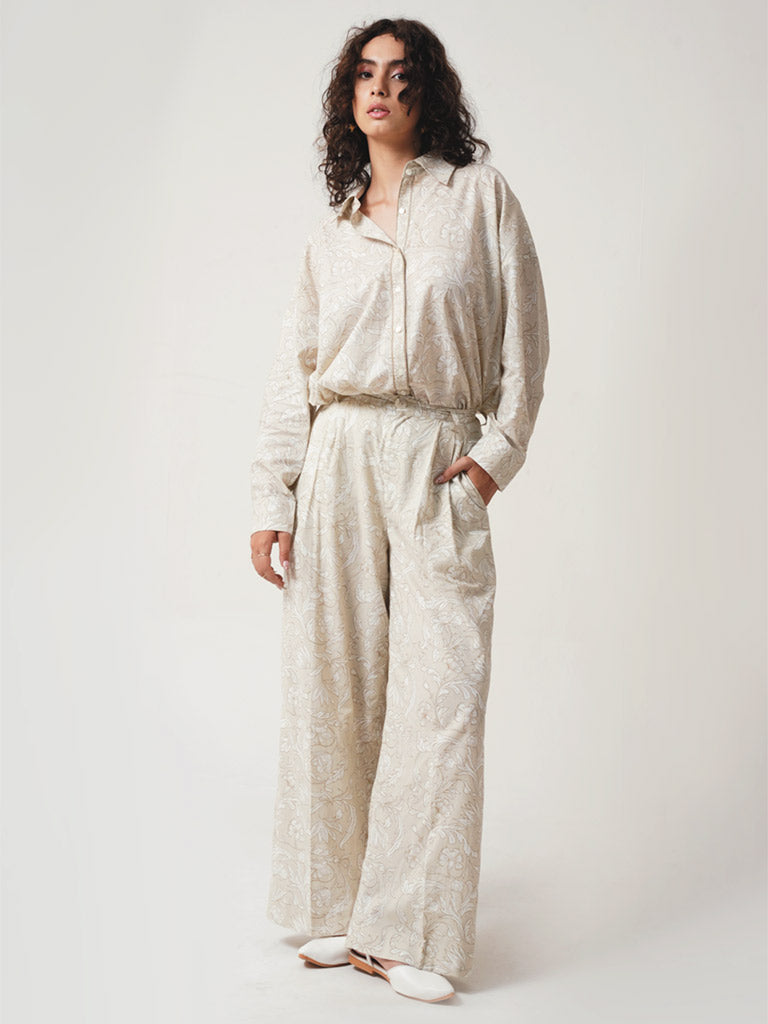 Rooh Greige Pants BOTTOMS IKKIVI