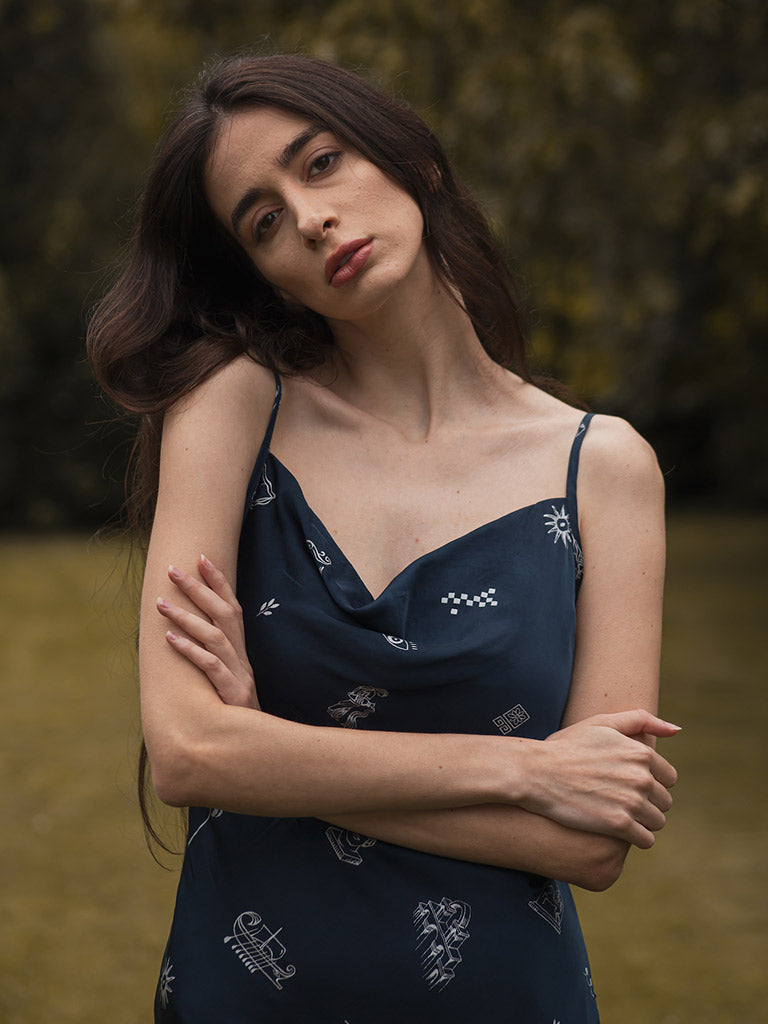 Silver Lining Slip Dress DRESSES Em and Shi