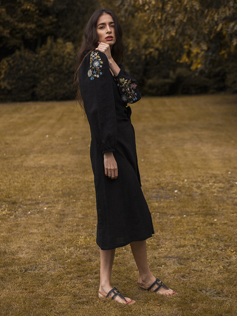 lily of the valley midi dress Organic Cotton Sleeveless Maxi Dress in Lily Of the Valley | Women's M