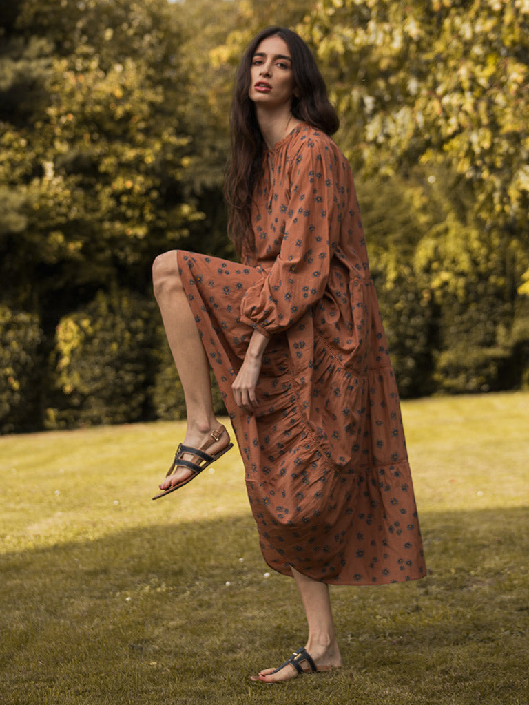 Cinnamon Daisy Tiered Dress DRESSES Em and Shi