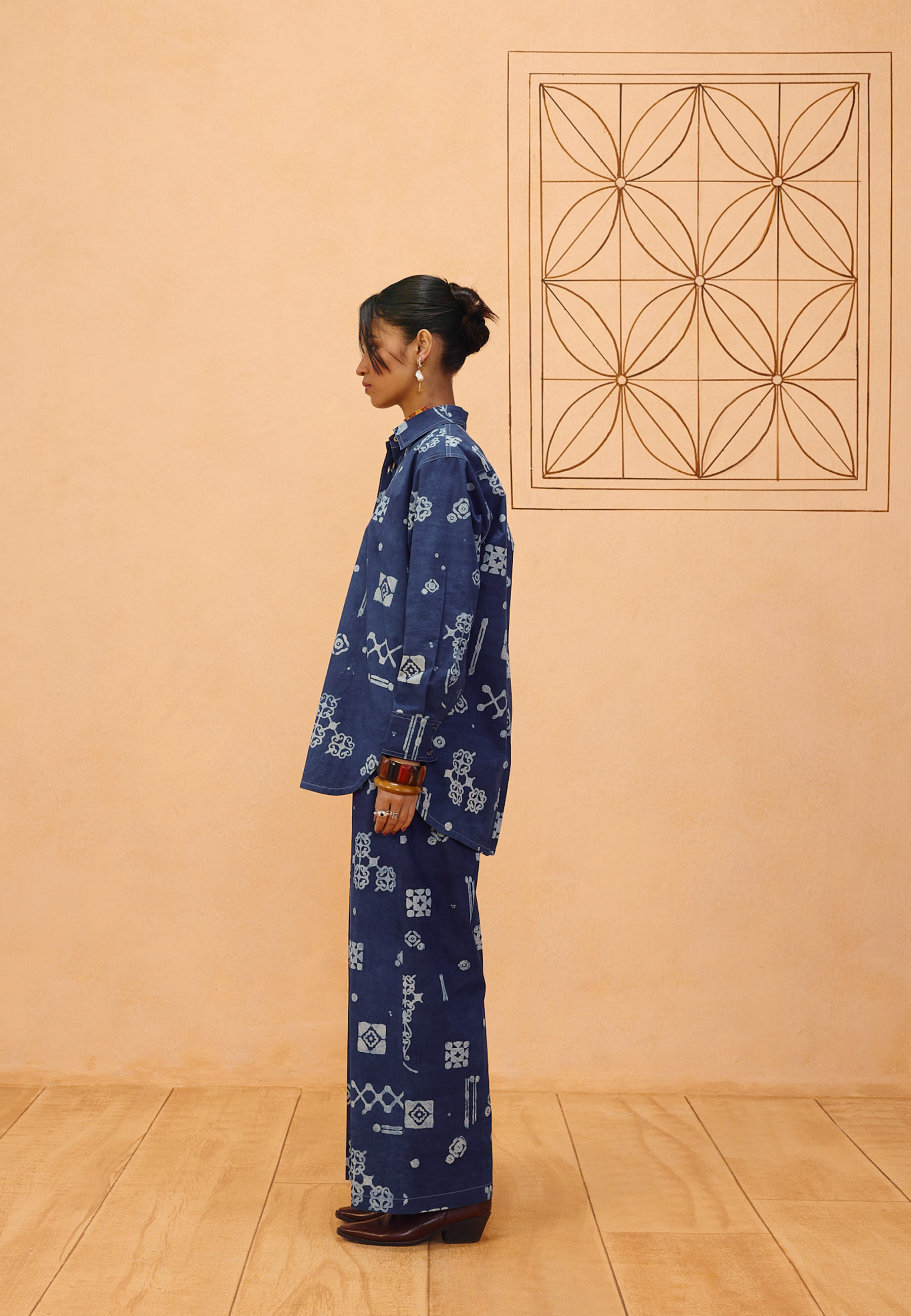 Indigo Patterns Organic Cotton Shirt TOPS SUI