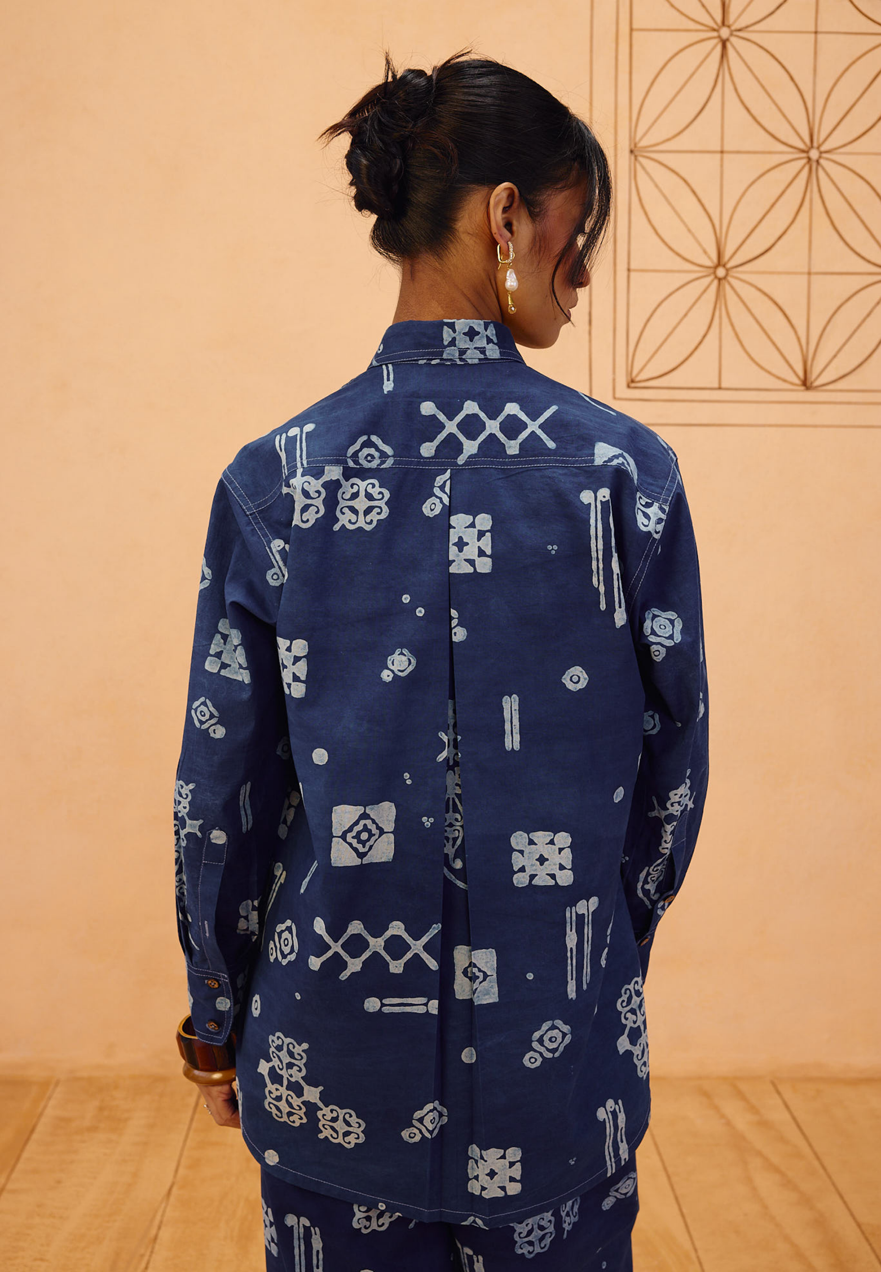 Indigo Patterns Organic Cotton Shirt TOPS SUI