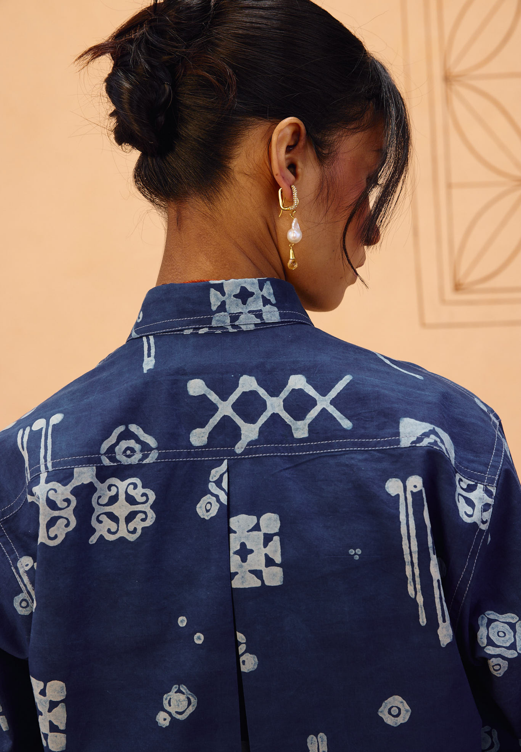 Indigo Patterns Organic Cotton Shirt TOPS SUI