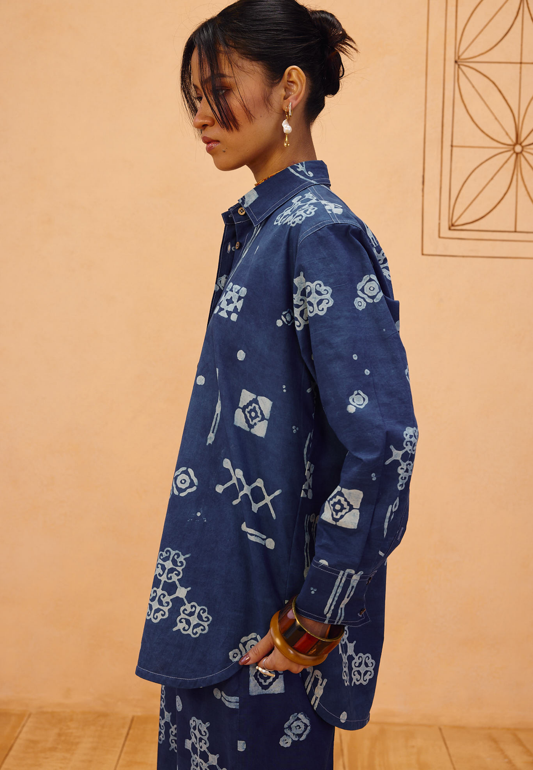 Indigo Patterns Organic Cotton Shirt TOPS SUI