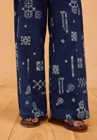 Indigo Patterns Organic Cotton Trousers BOTTOMS SUI