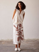 Ivory Bloom Blouse TOPS KHARA KAPAS   