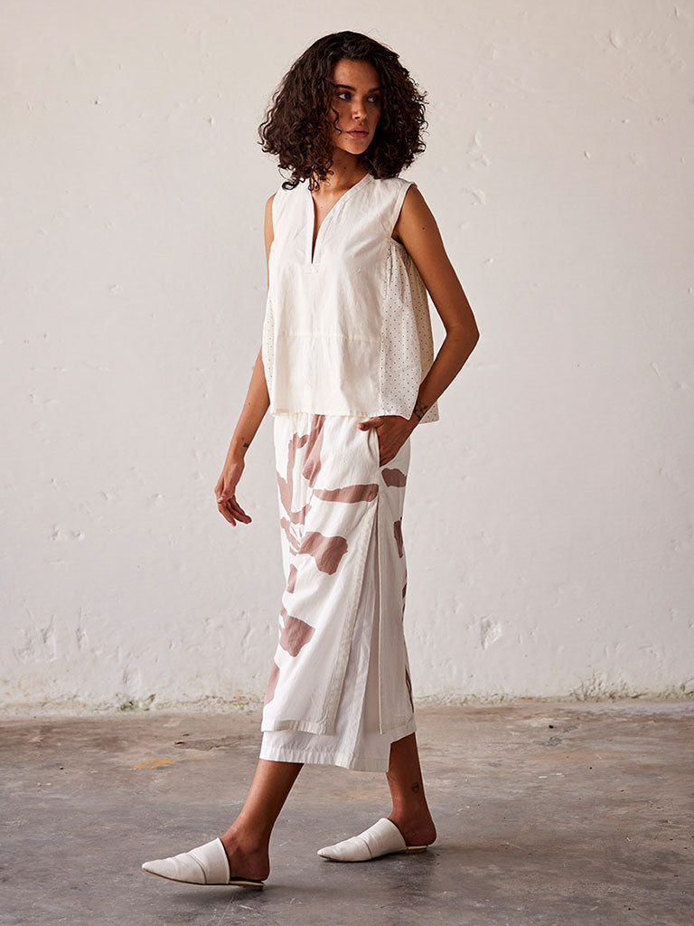 Ivory Bloom Blouse TOPS KHARA KAPAS   