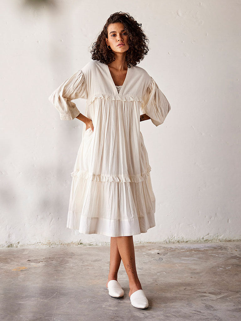 Desi Mogra Dress DRESSES KHARA KAPAS   