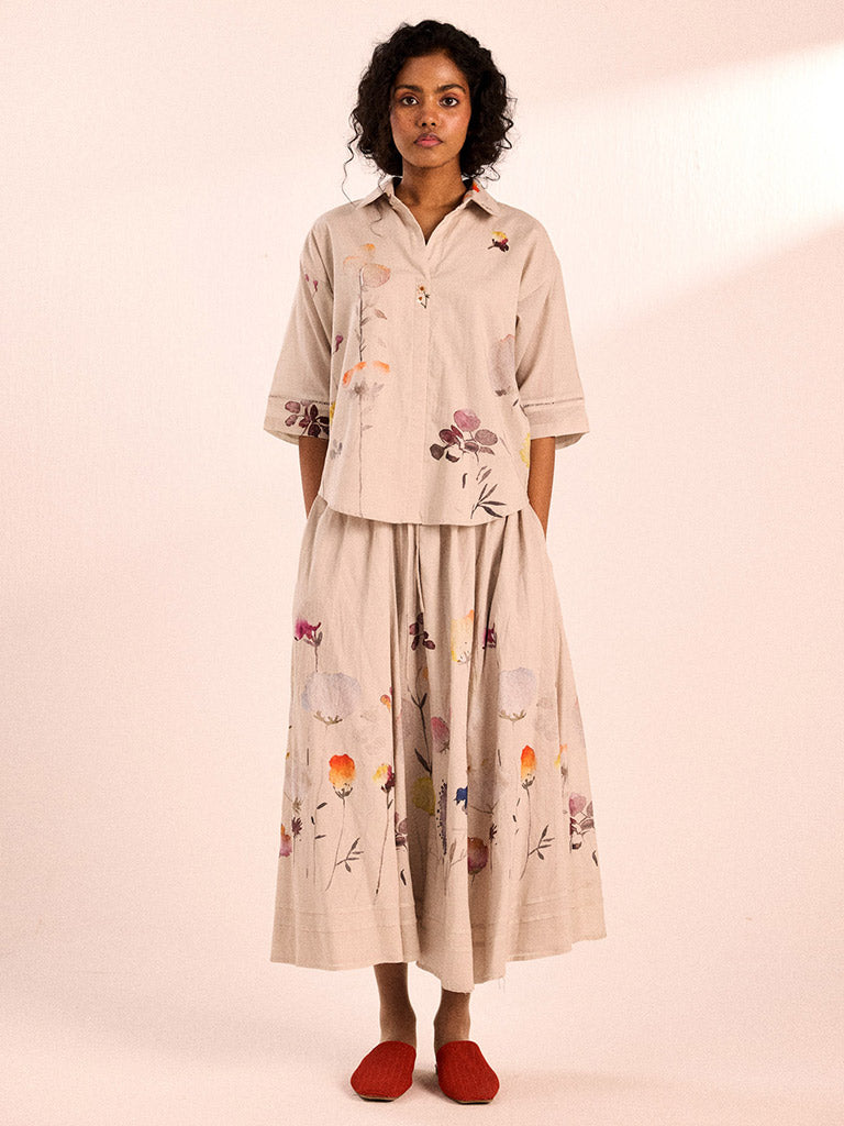 Oat Bloom Skirt BOTTOMS KHARA KAPAS